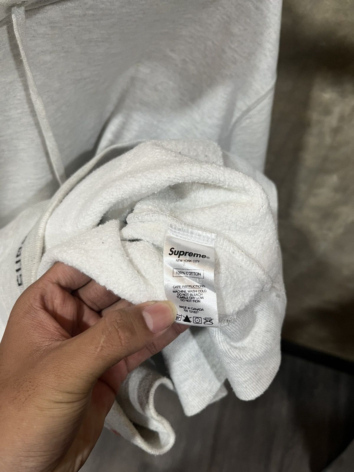 Supreme Supreme Text Rib Hooded Sweatshirt Size US XL / EU 56 / 4 - 6 Thumbnail