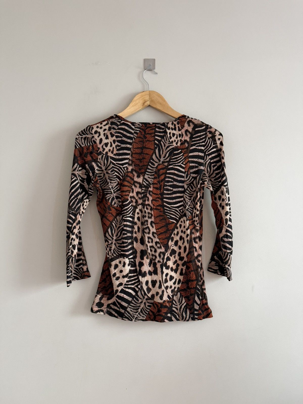 Cavalli Class Cavalli Class Animal Print Mesh Longsleeve Top Size M / US 6-8 / IT 42-44 - 6 Thumbnail