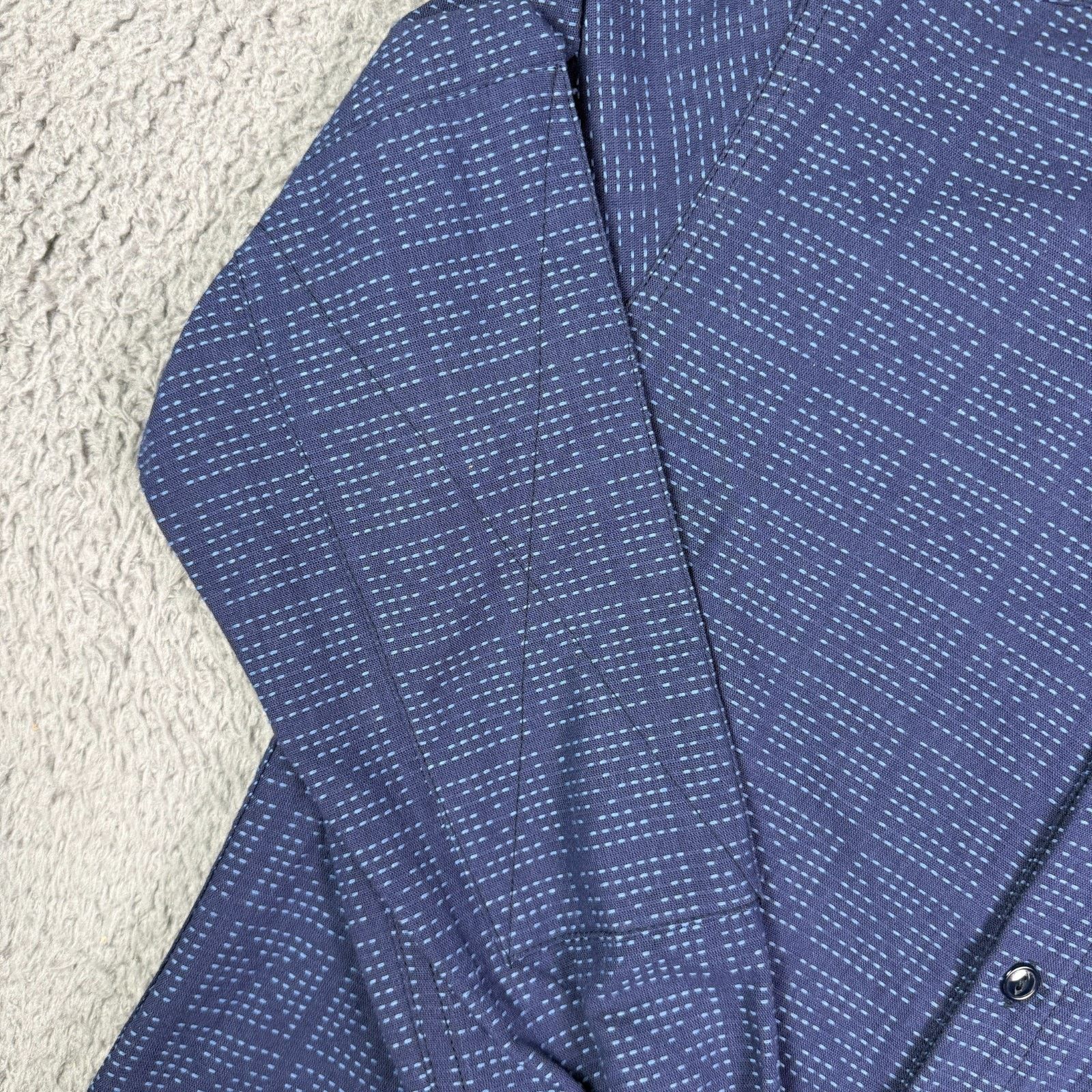 Rogue Territory Rogue Territory Sashiko Oxford Work Shirt Mens S Blue USA Size US S / EU 44-46 / 1 - 3 Thumbnail