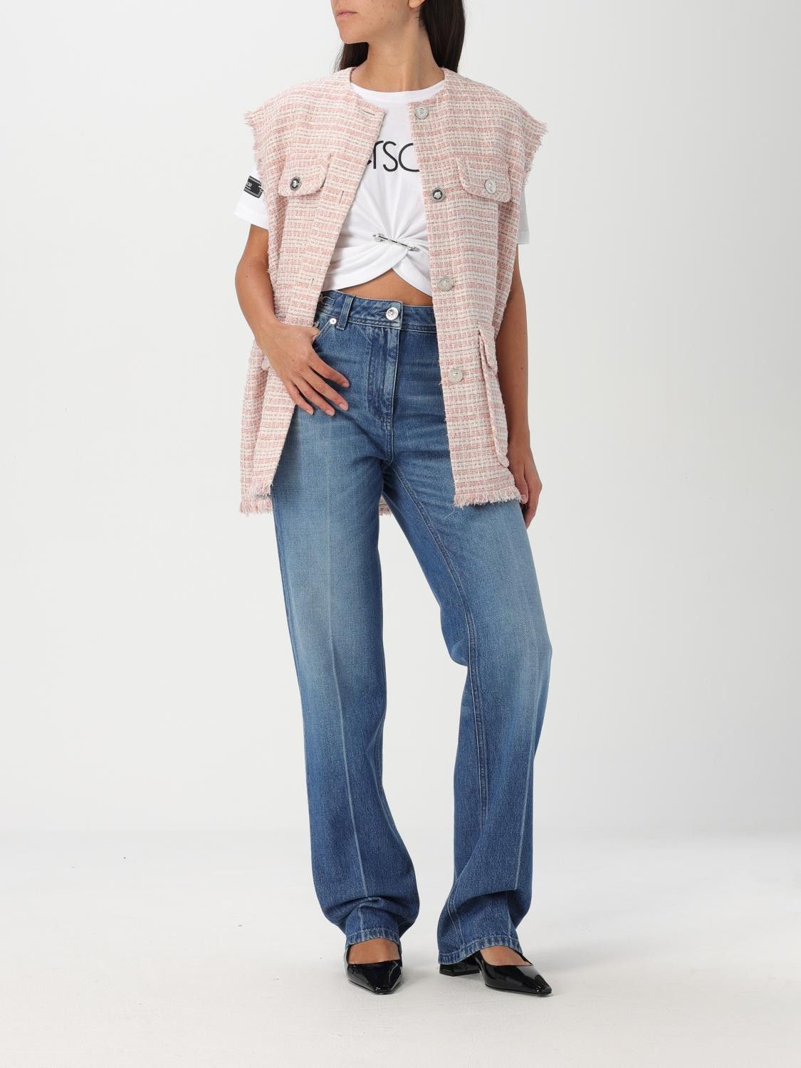 Versace o1s22i1n1024 Tailored Crease Boyfriend Jeans in Blue Size 25" / US 0 / IT 36 - 2 Thumbnail