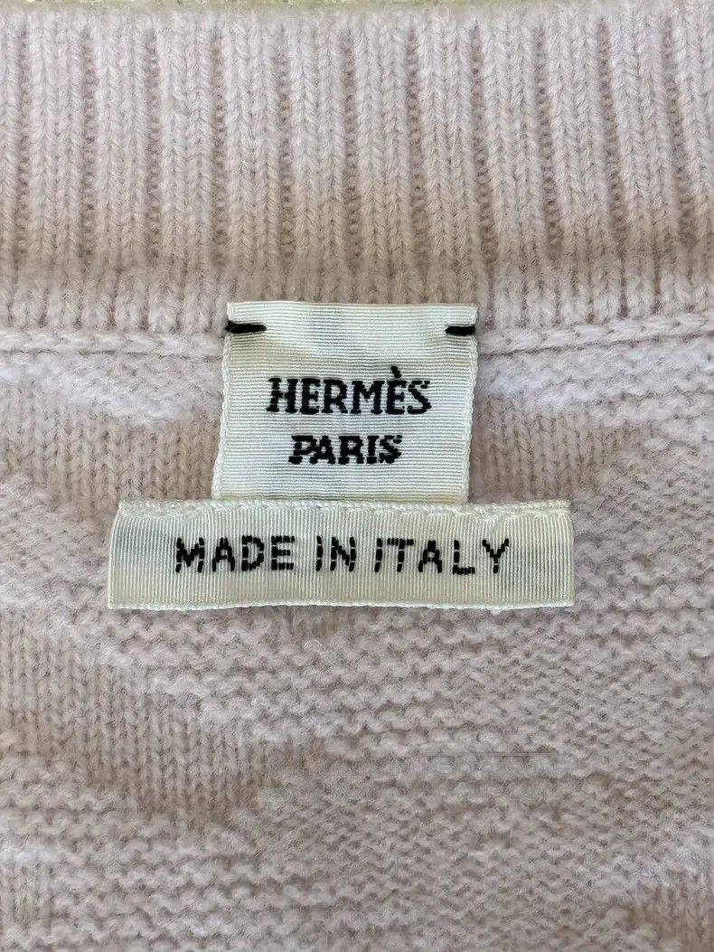 Hermes Hermes Nude pink knitted V-neck vest Size XXS / US 00 / IT 34 - 6 Thumbnail