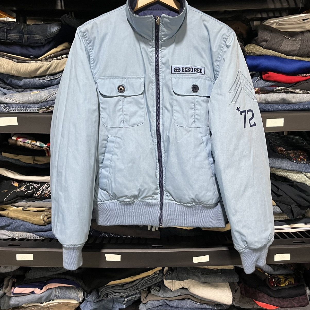 Ecko Unltd. VTG Y2K ECKO UNLTD RHINO MILITARY REVERSIBLE BOMBER JACKET Size US S / EU 44-46 / 1 - 10 Thumbnail