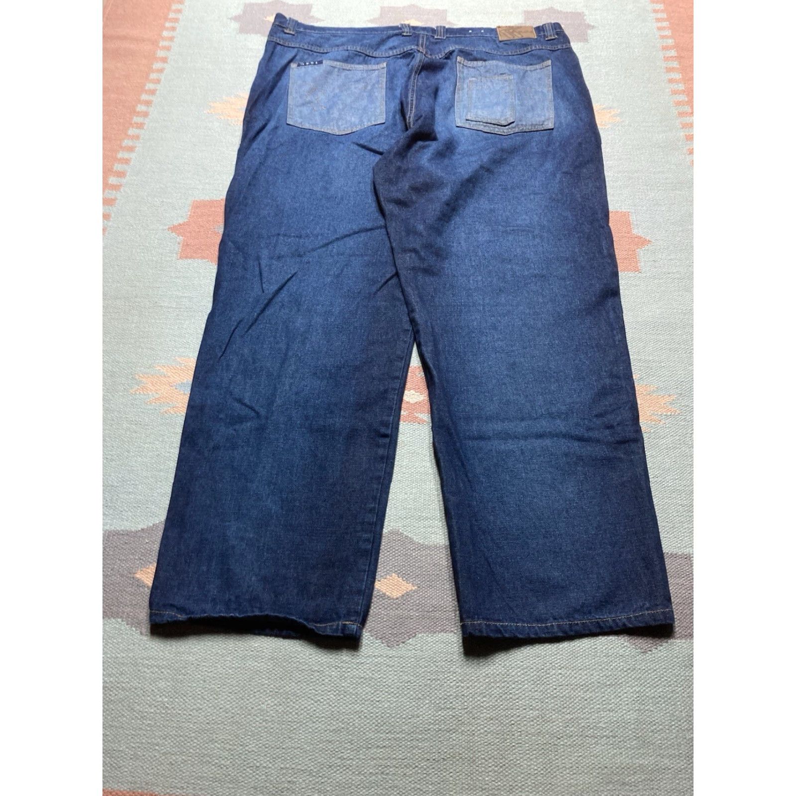 Karl Kani VINTAGE Karl Kani Jeans Men 44x33 Wide-Leg Hip Hop Baggy Skater Blue 90s Style Vintage Y2K Wide-Leg Jeans Mens 44x33 Size US 44 / EU 60 - 2 Thumbnail