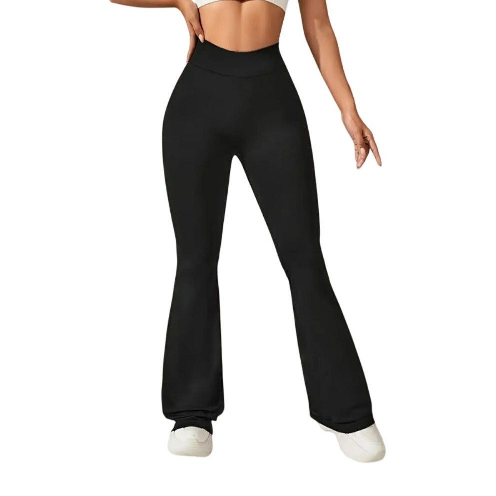 Other High-Waisted Black Flare Leggings Yoga Stretch Pants Small Size 25" / US 0 / IT 36 - 5 Thumbnail