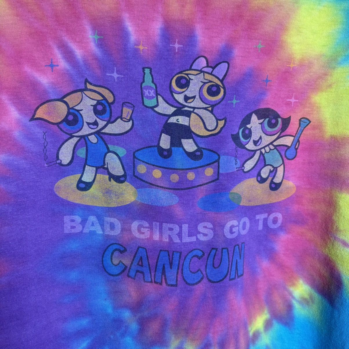 Cartoon Network Vintage 00s Powerpuff Girls Good Bad Girls Cancun T-Shirt Size US XL / EU 56 / 4 - 4 Thumbnail