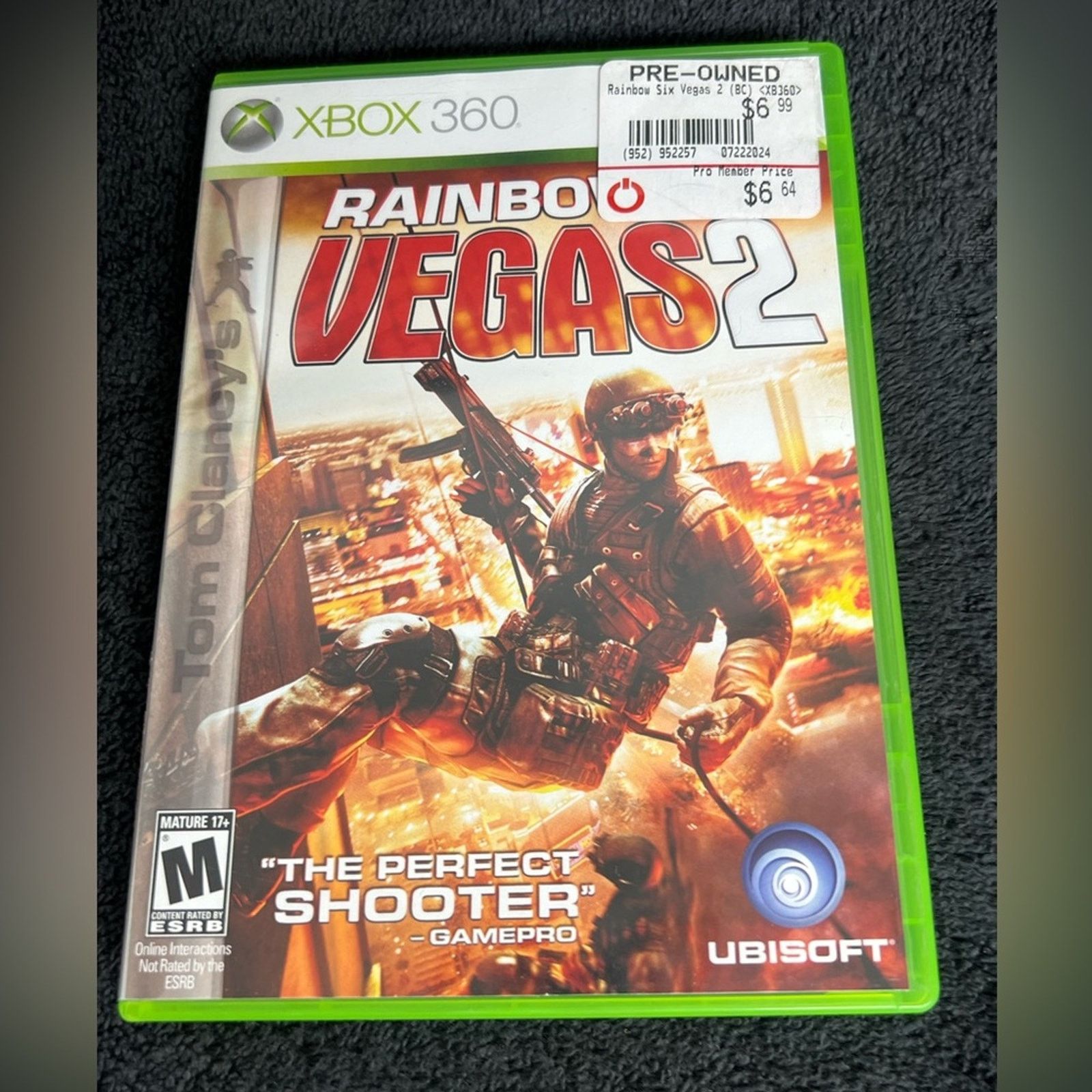 Microsoft Tom Clancys Rainbow Six Vegas 2 Xbox 360 Complete Bonus Disc Size ONE SIZE - 1 Thumbnail