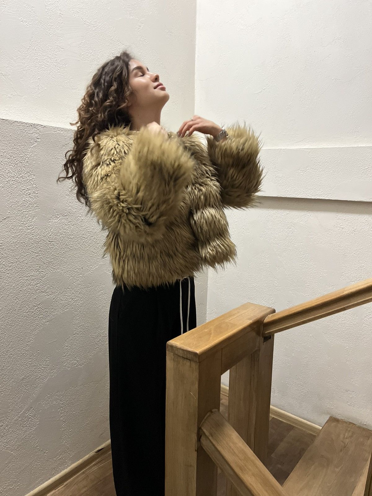 If Six Was Nine VINTAGE FAUX FUR COAT DESIGNER JACKET JAPAN STYLE CASUAL 90s Size S / US 4 / IT 40 - 5 Thumbnail