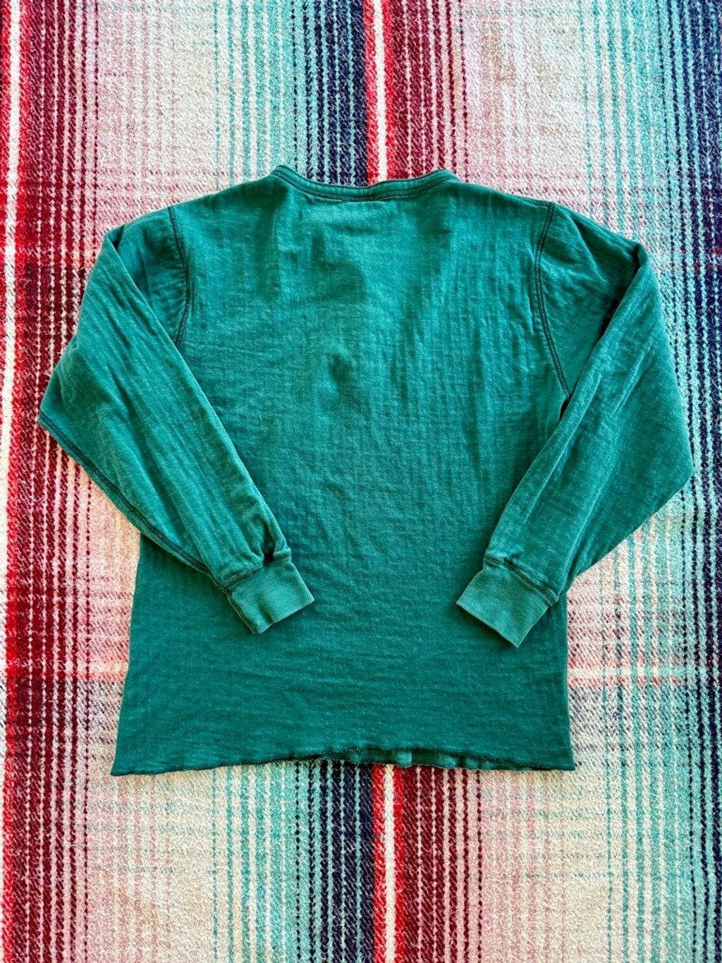 L.L. Bean 80s LL Bean Green River Diver Henley Shirt M Size US M / EU 48-50 / 2 - 3 Thumbnail