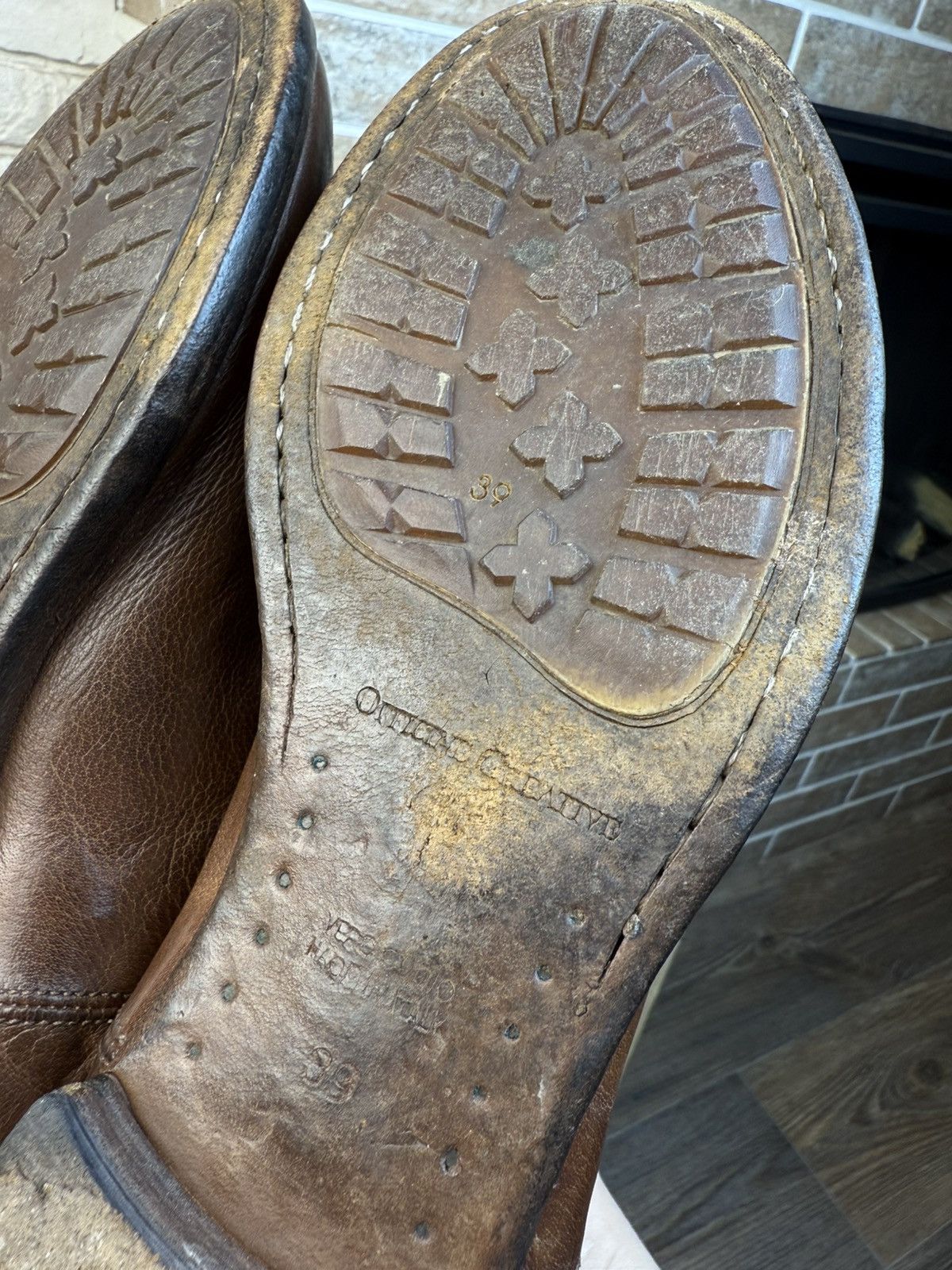 Officine Creative × Vintage Officine Creative Brown Leather Ceton Chealsea Boots Size US 9 / IT 39 - 11 Thumbnail
