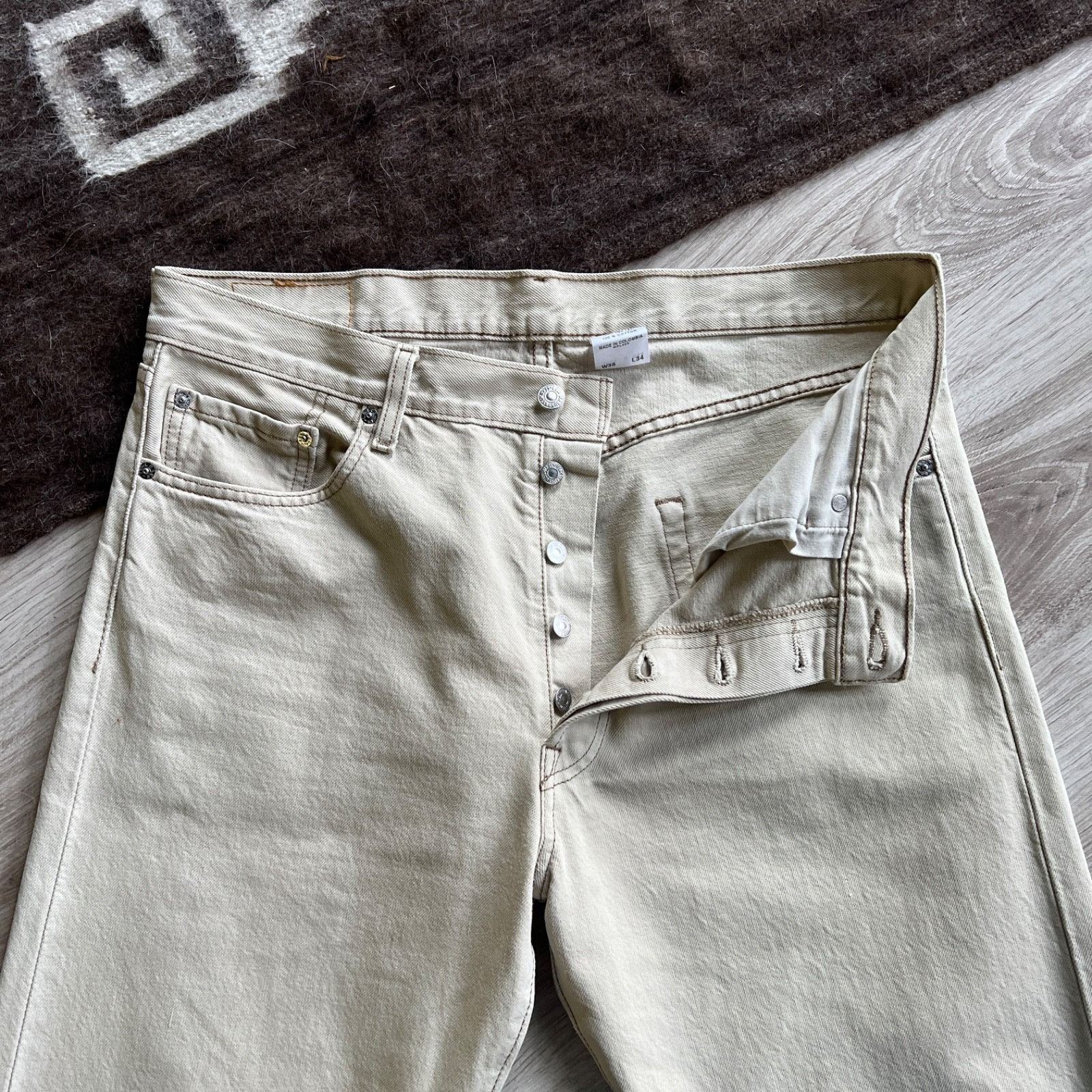 Levi's Levi’s 501 Vintage Button Fly Straight Fit Denim 9642AC Size US 36 / EU 52 - 5 Thumbnail