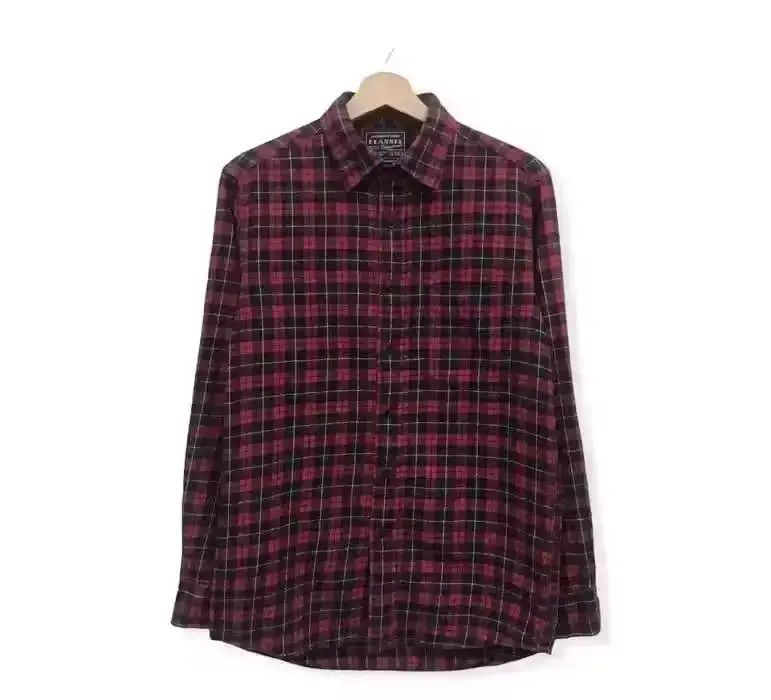 Flannel Japanese Brand Uniqlo Plaid Tartan Flannel Shirt Size US M / EU 48-50 / 2 - 1 Thumbnail