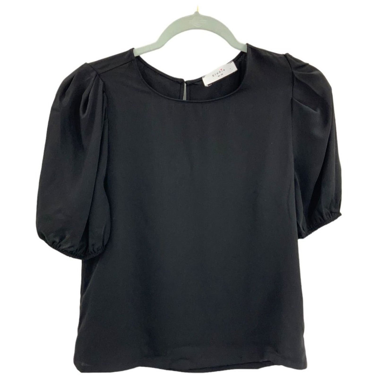 Other Elodie Black Puff Sleeve Blouse Size XS NWOT Size XS / US 0-2 / IT 36-38 - 2 Thumbnail