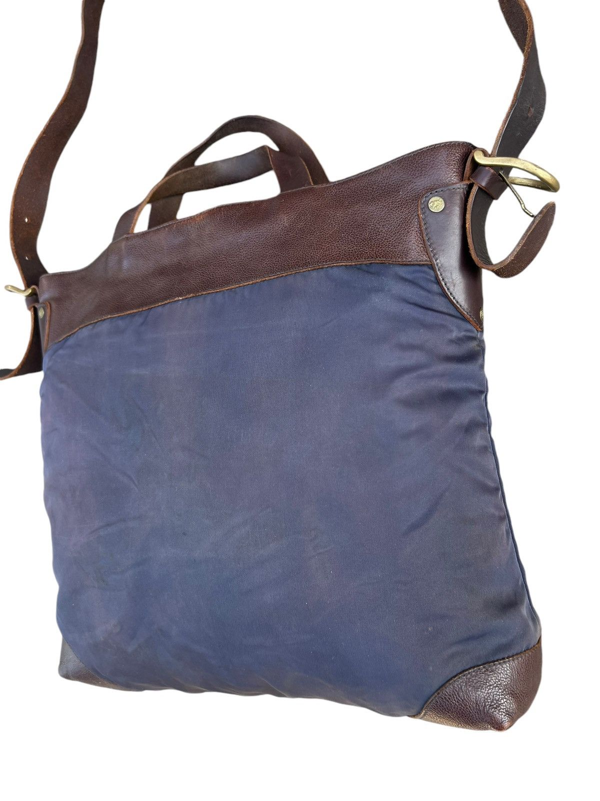 Il Bisonte Vintage IL BISONTE Sun Faded Nylon Leather 2 Way Bag Size ONE SIZE - 10 Thumbnail