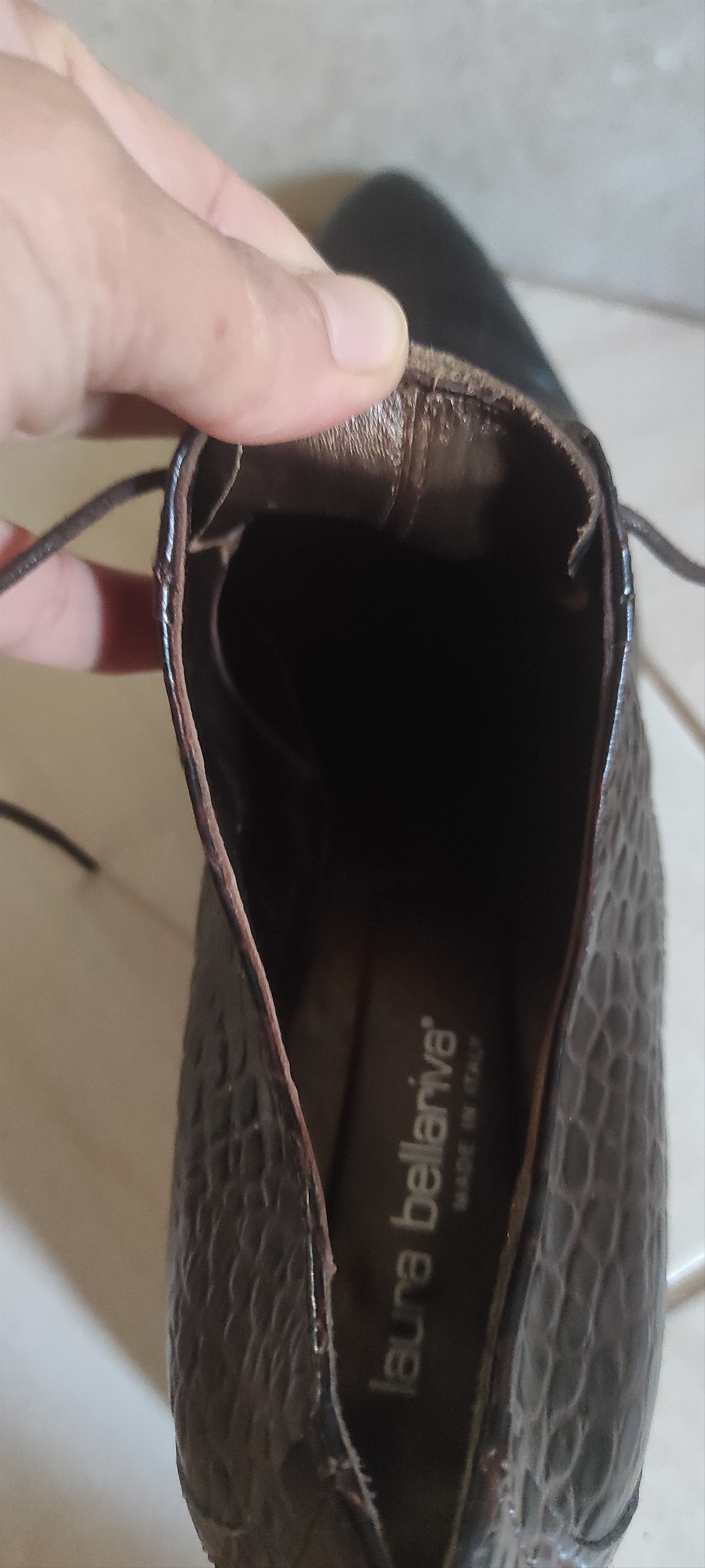Other Laura Bellariva Crocodile Print Women's lace-up Shoes Size US 11 / IT 41 - 18 Thumbnail