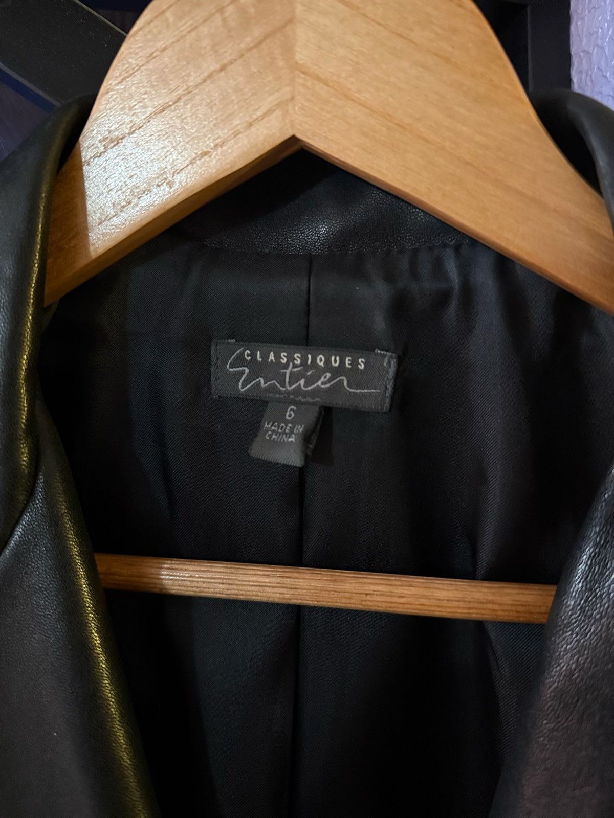 Other Classiques Entier Black Leather Jacket - Like New Size M / US 6-8 / IT 42-44 - 3 Thumbnail