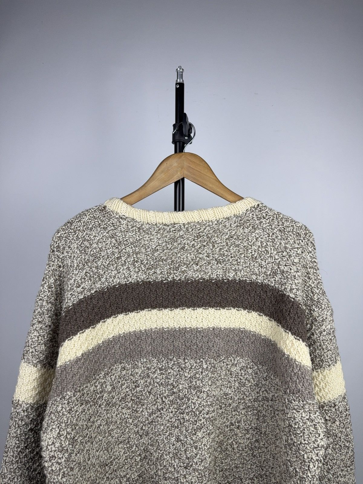 Japanese Brand Retro Nordic Style Vintage Chunky Knit Sweater Earth Tones Size US L / EU 52-54 / 3 - 8 Thumbnail