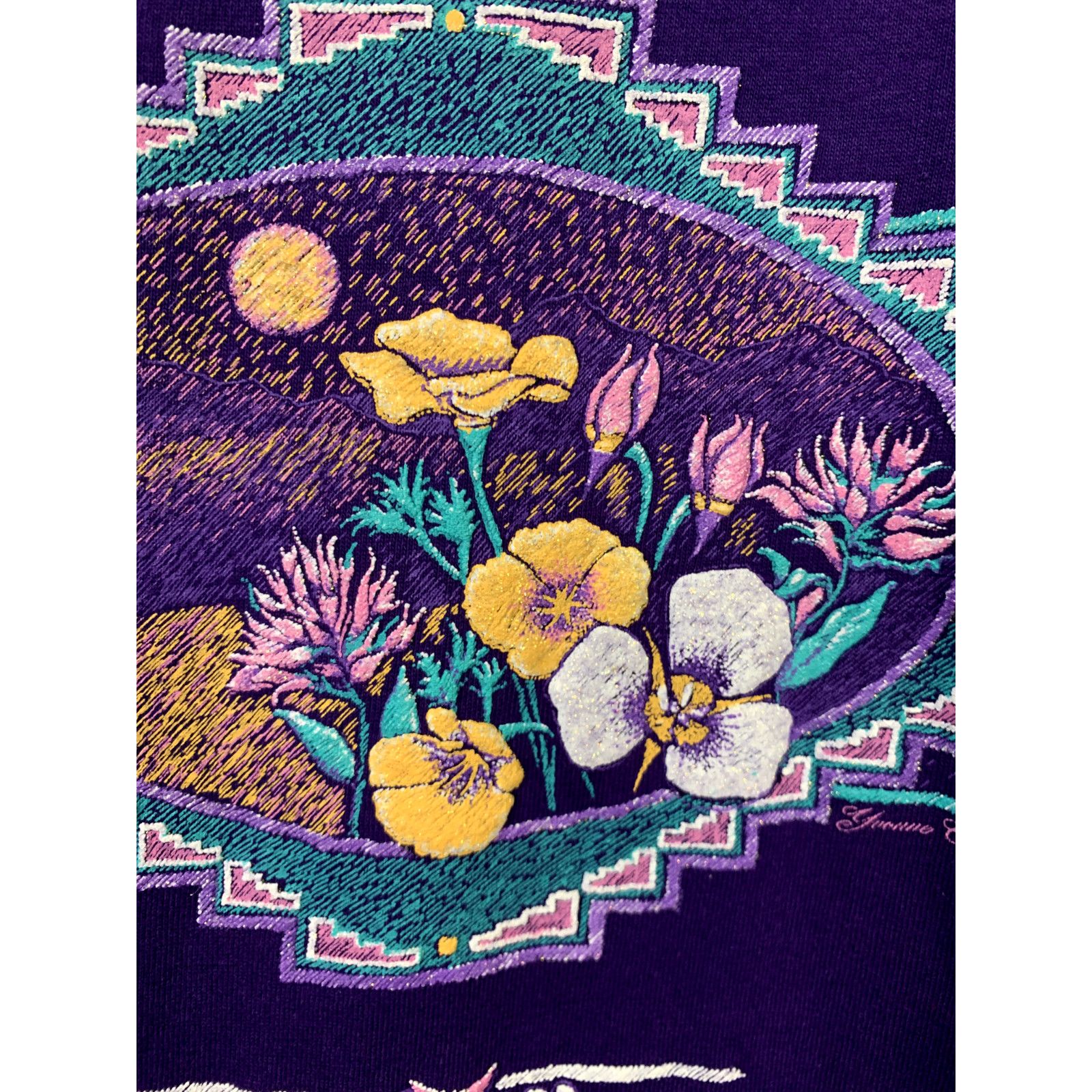 Jerzees Vintage California Shirt Flowers Graphic T-shirt VTG 1994 L Size US L / EU 52-54 / 3 - 4 Thumbnail