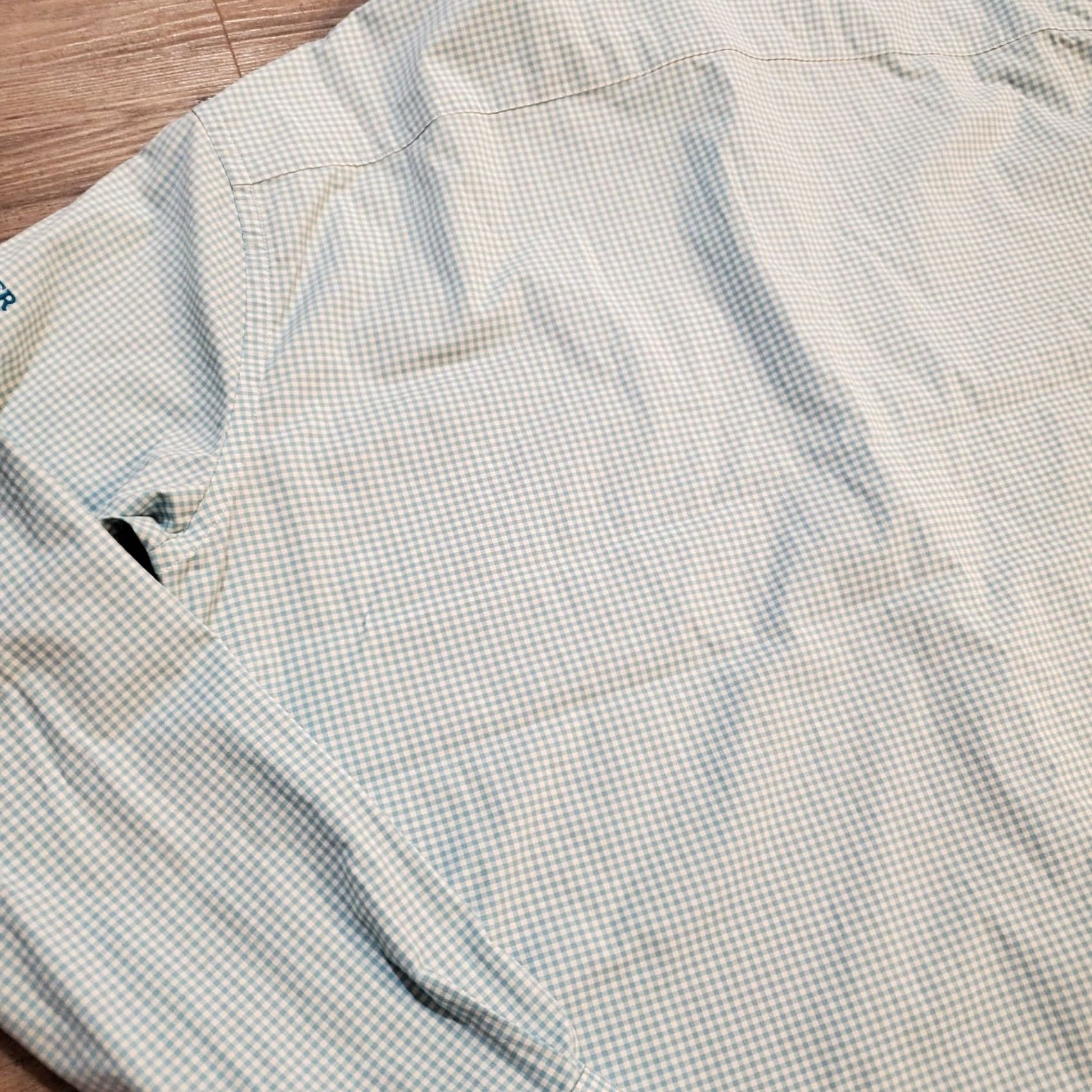 Peter Millar Peter Millar Summer Comfort Button-Down Shirt Blue White Gingham Plaid Men's L Button-Up Lightweight Breathable Casual Business Size US L / EU 52-54 / 3 - 3 Thumbnail