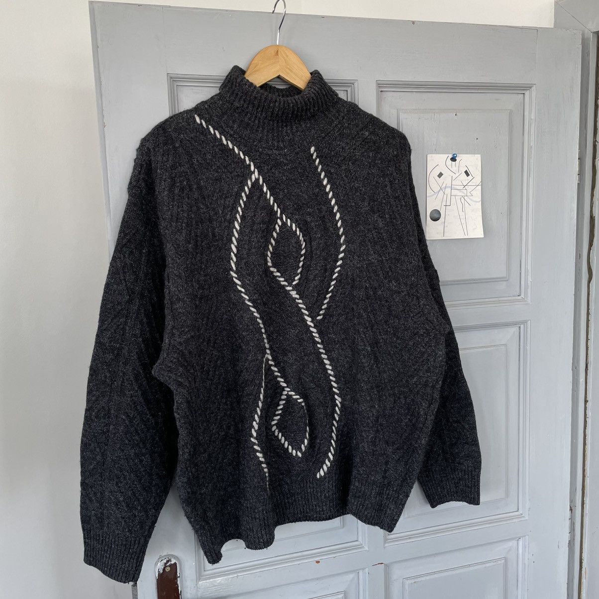 Carlo Colucci Carlo Colucci Men’s Wool Knitted Sweater High Collar Size US L / EU 52-54 / 3 - 4 Thumbnail