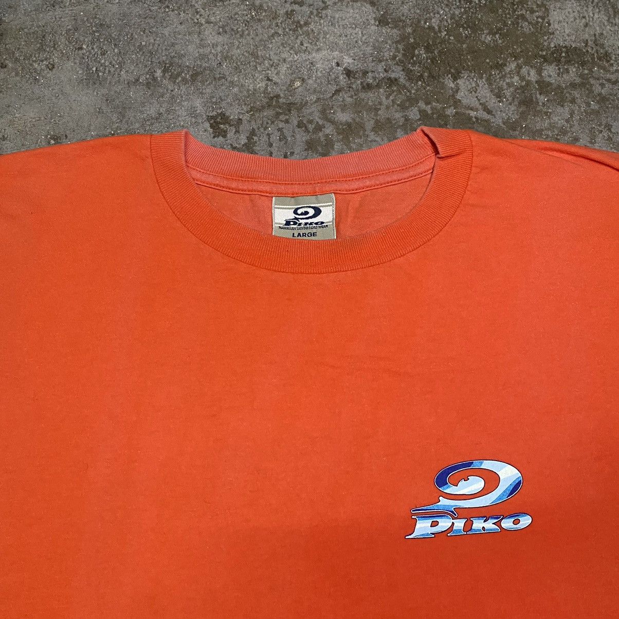 Vintage Vintage PIKO Hawaiian Longboard Wear T Shirt Size US L / EU 52-54 / 3 - 3 Thumbnail