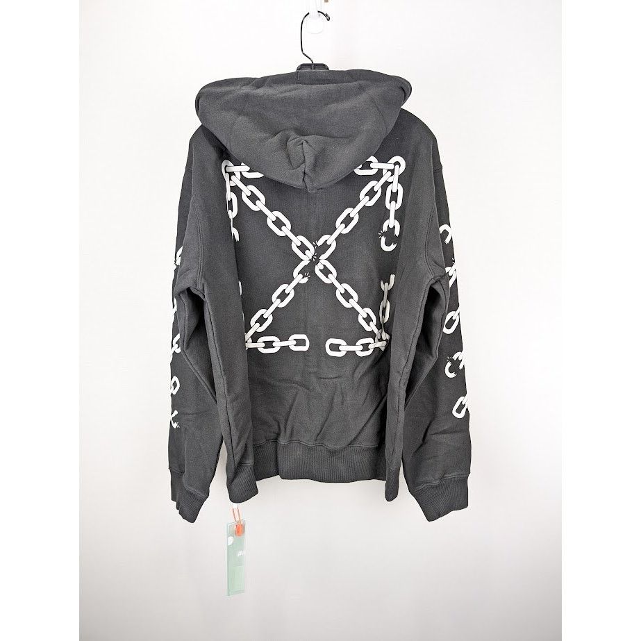 Off-White o1rshd1 Q:2 / Chain Arr Slim Zip Hoodie in Black/White Size US M / EU 48-50 / 2 - 15 Thumbnail