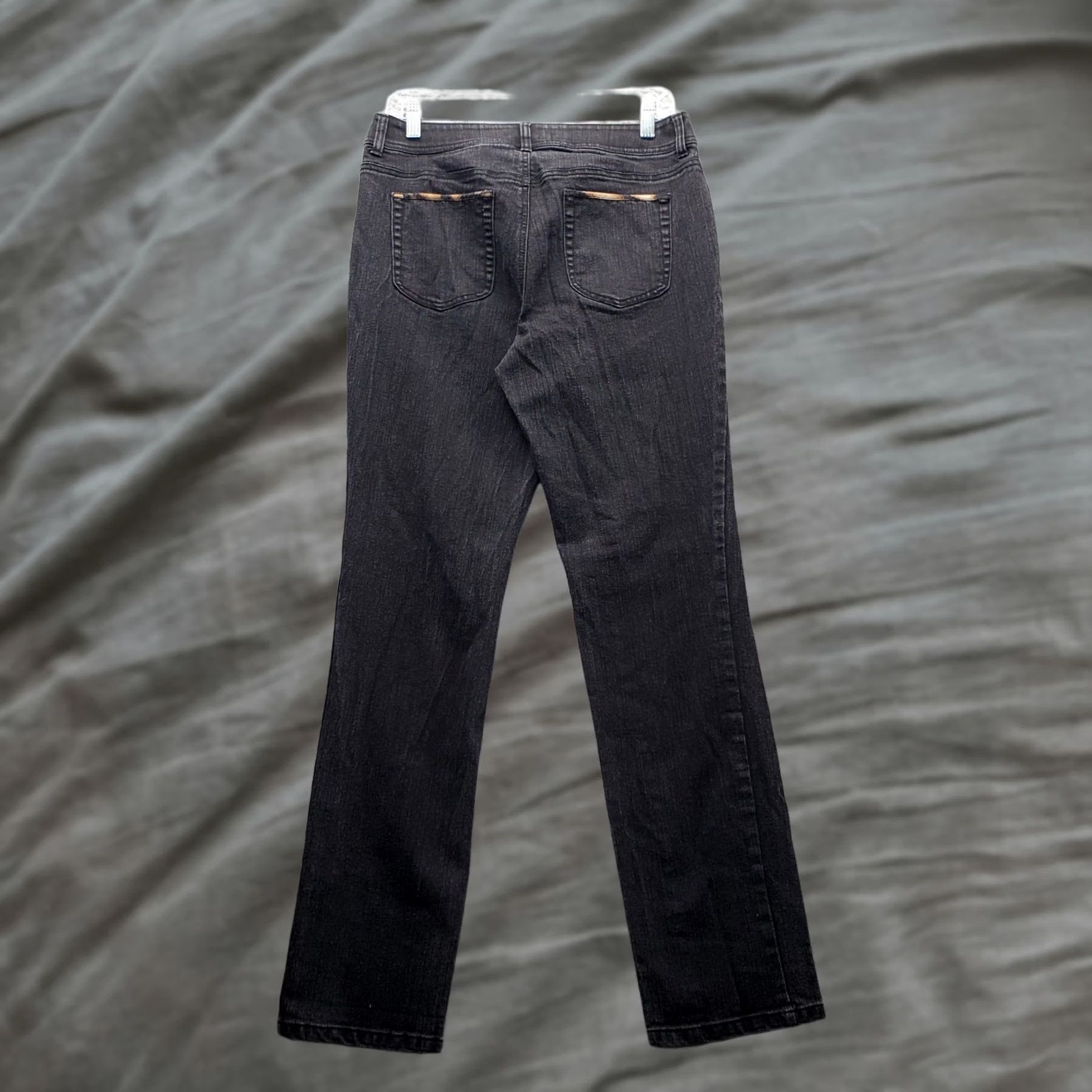 Vintage Chico's Jeans Women Medium Black Denim Dark Wash Straight 5-Pocket Size 32" / US 10 / IT 46 - 1 Thumbnail