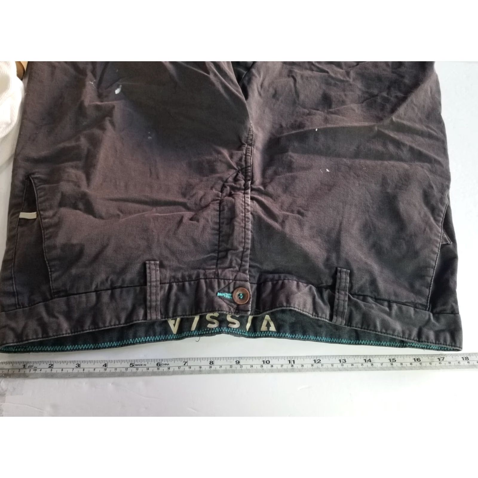 Vissla Vissla Shorts Mens Dark Gray Stretch Chino Stained Size 36" Size US 36 / EU 52 - 3 Thumbnail