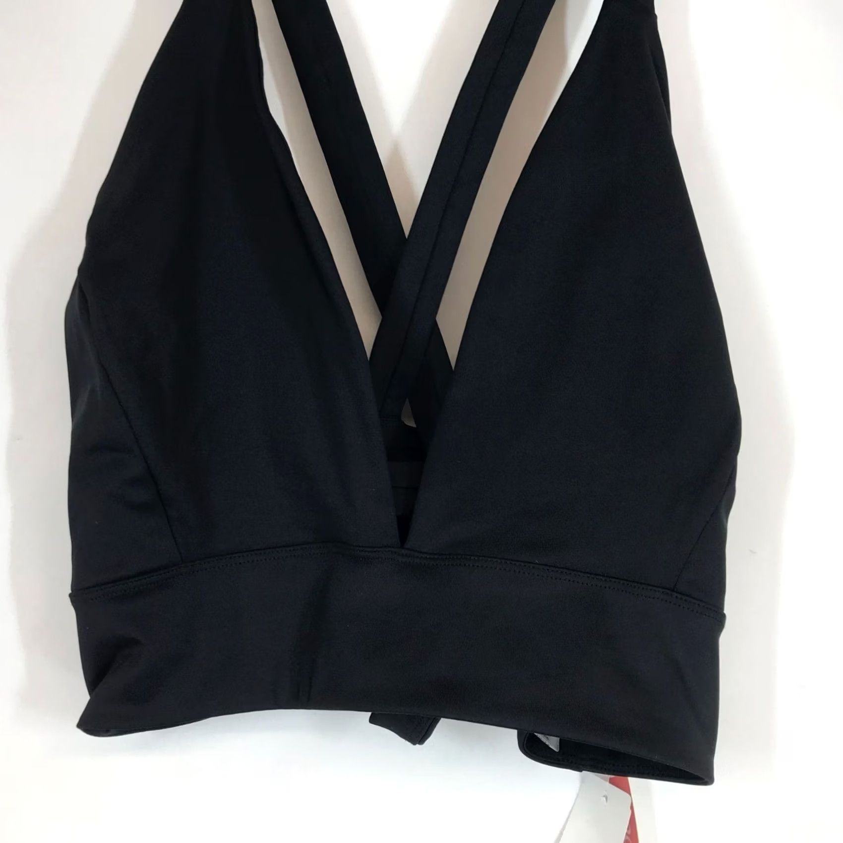 Good American GOOD AMERICAN Womens 5 Black KNIT DEEP V WIRELESS SWIM BIKINI TOP Size S / US 4 / IT 40 - 3 Thumbnail