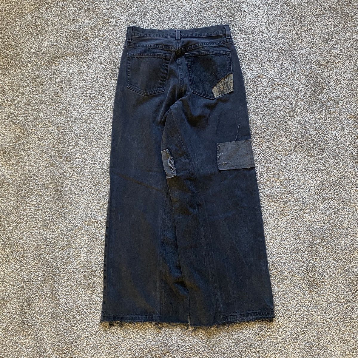 Vintage Black denim baggy jeans y2k Size US 30 / EU 46 - 2 Thumbnail