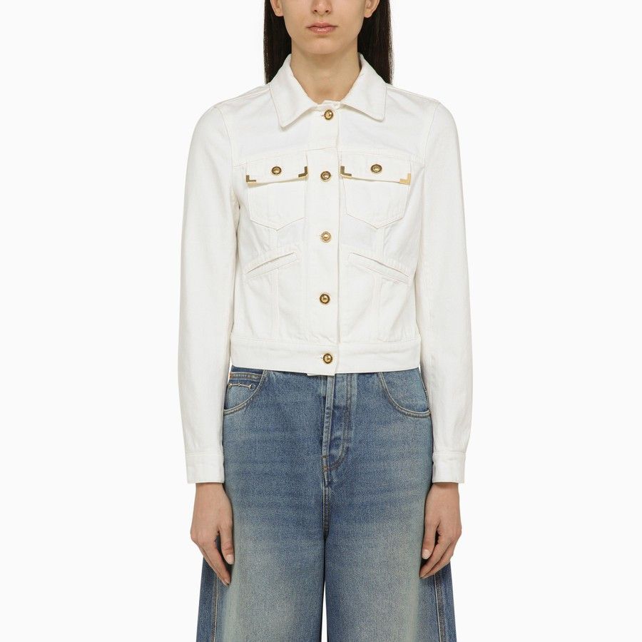 Palm Angels o1d2blof0924 Denim Jackets In White Size S / US 4 / IT 40 - 1 Thumbnail
