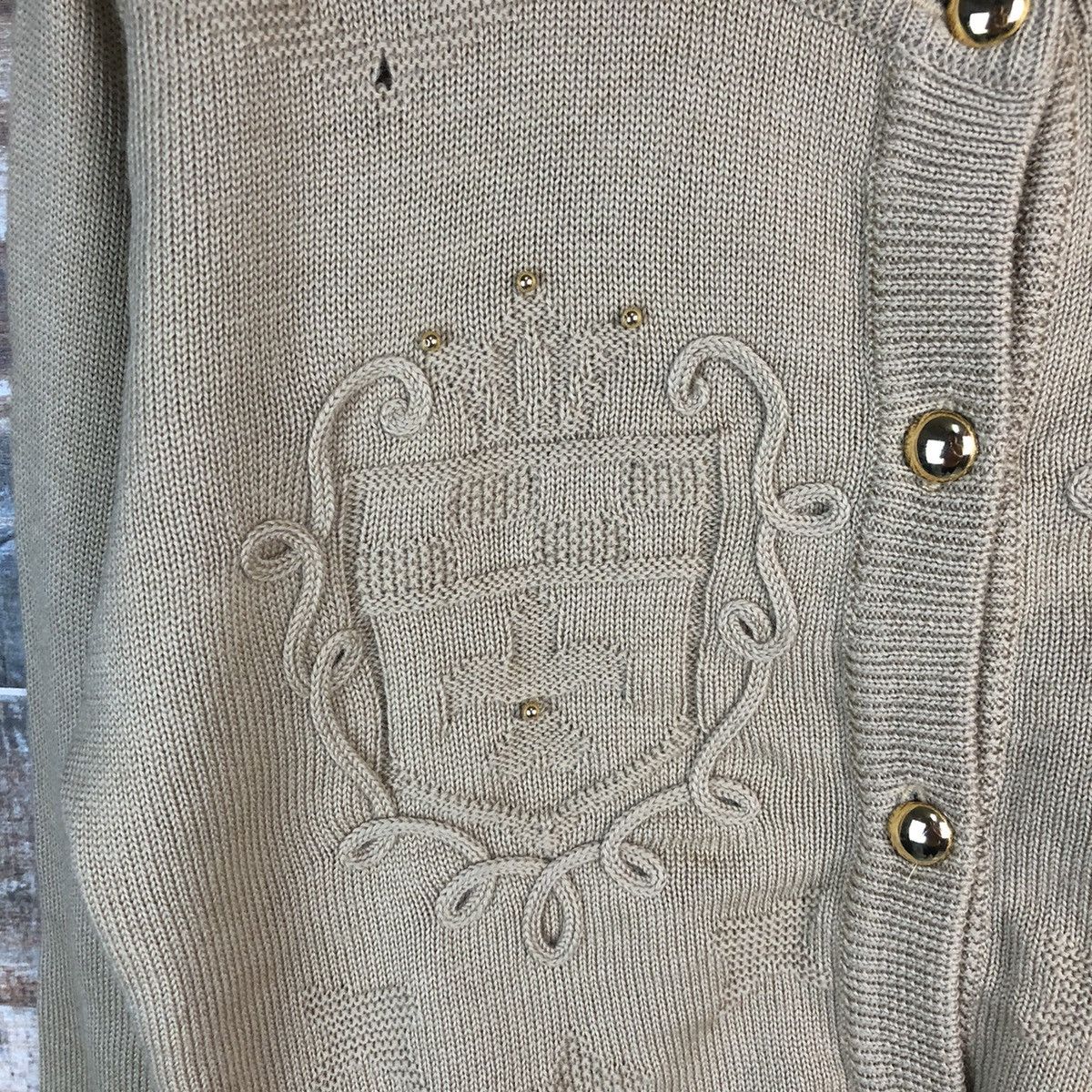 Japanese Brand White Itariyard Brown Patterned Cardigans #A1697 Size US S / EU 44-46 / 1 - 9 Thumbnail