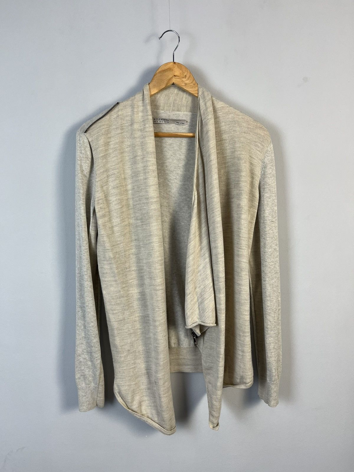 Allsaints Allsaints Drina Merino Wool Avant Garde Y2K Cardigan Jumper Size XS / US 0-2 / IT 36-38 - 6 Thumbnail