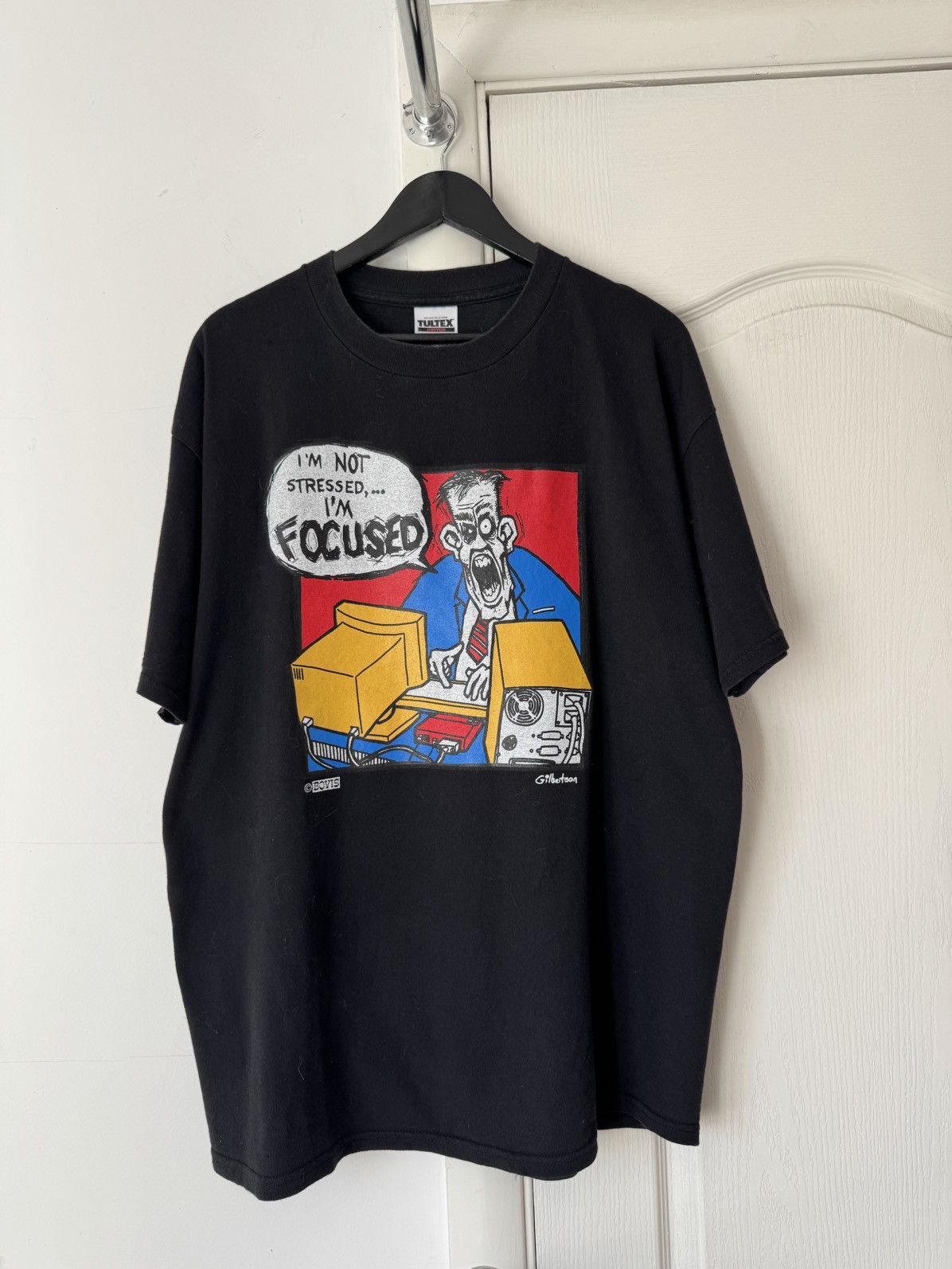 Vintage Vintage 90s Humor "I am focused" Printed logo Tee Size US XL / EU 56 / 4 - 2 Thumbnail