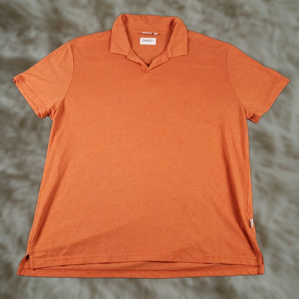 Onia Onia Polo Shirt Mens 2XL Orange Collar Short Sleeve Polo Casual Casual Shirt Size US XXL / EU 58 / 5 - 1 Thumbnail
