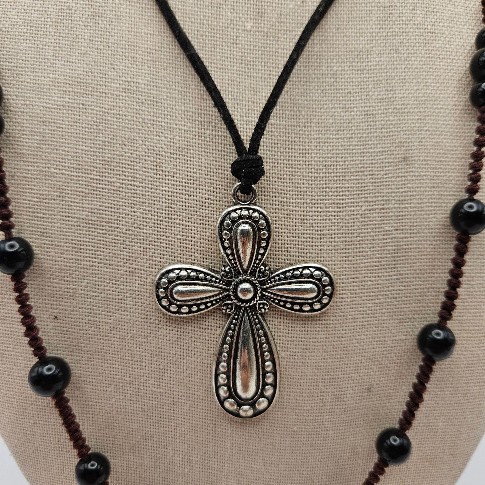 Other LOT OF 2 CROSS PENDANT NECKLACES GOTHIC WESTERN BOHO STYLE Size ONE SIZE - 3 Thumbnail