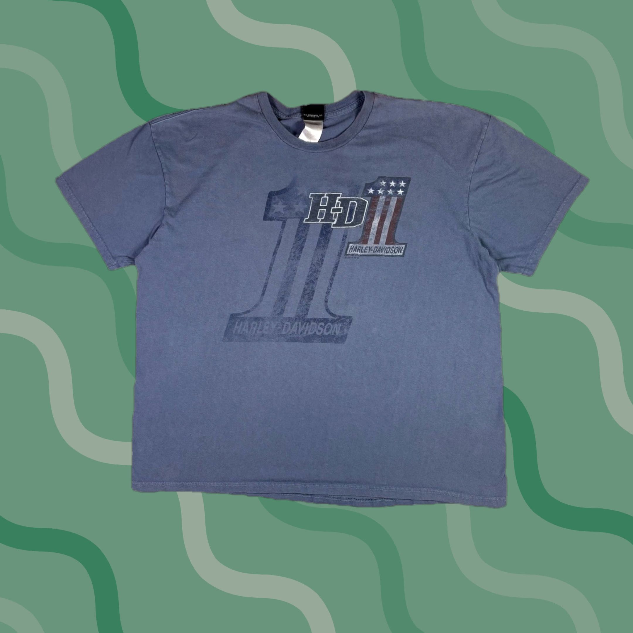 Harley Davidson VINTAGE Harley-Davidson T Shirt Double Sided Biker Graphic 2XL Blue Men Regular Short SleeveCrew Neck Cotton Size US XXL / EU 58 / 5 - 1 Thumbnail