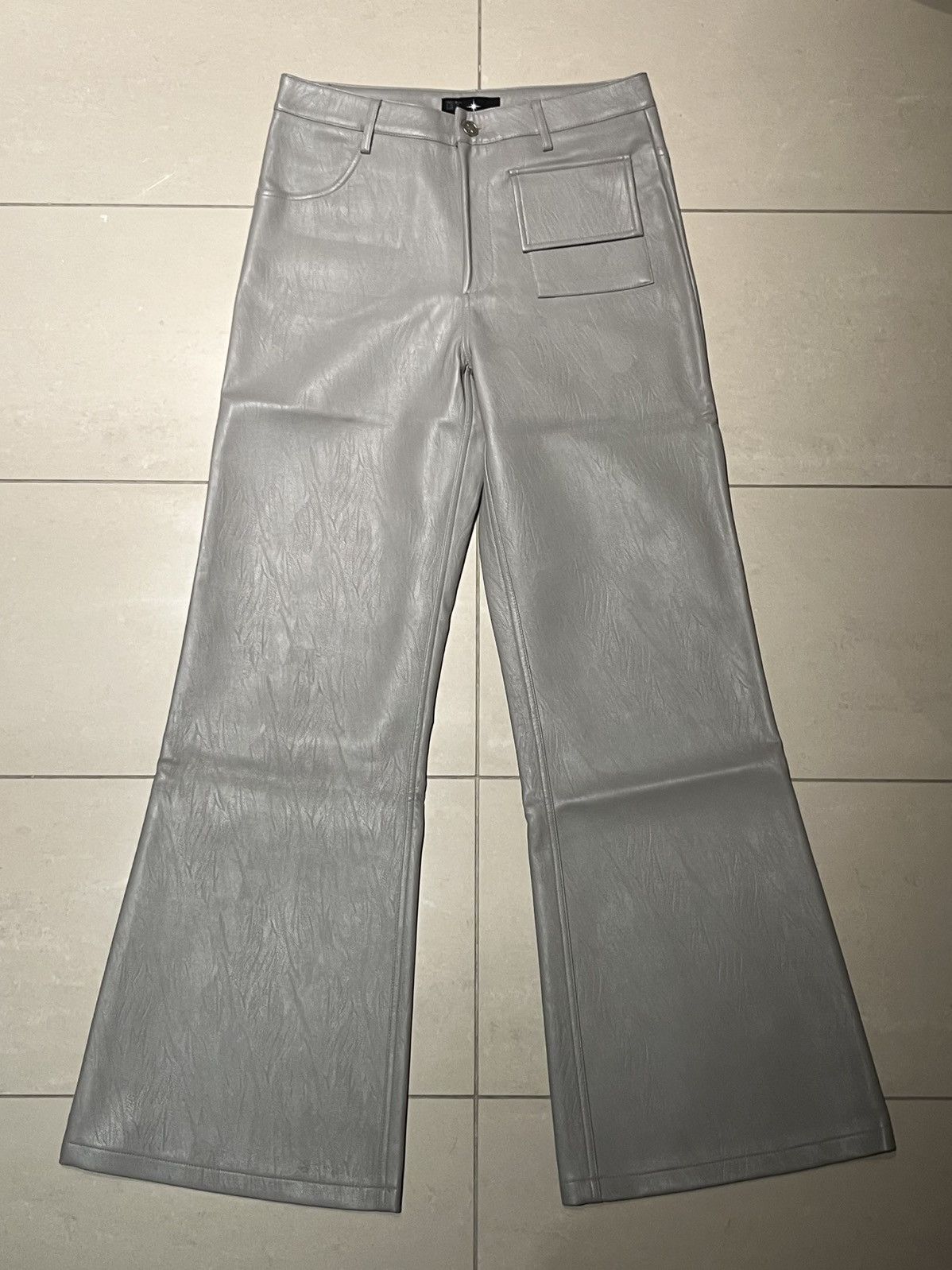 Ranger Cartel Grey Flared Leather Pants
