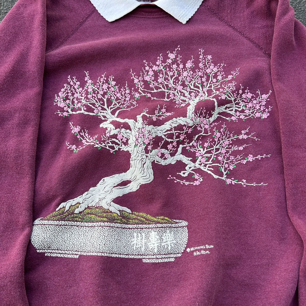 Japanese Brand Vintage purple Japanese flower blossom tree 90s crewneck Size US L / EU 52-54 / 3 - 2 Thumbnail