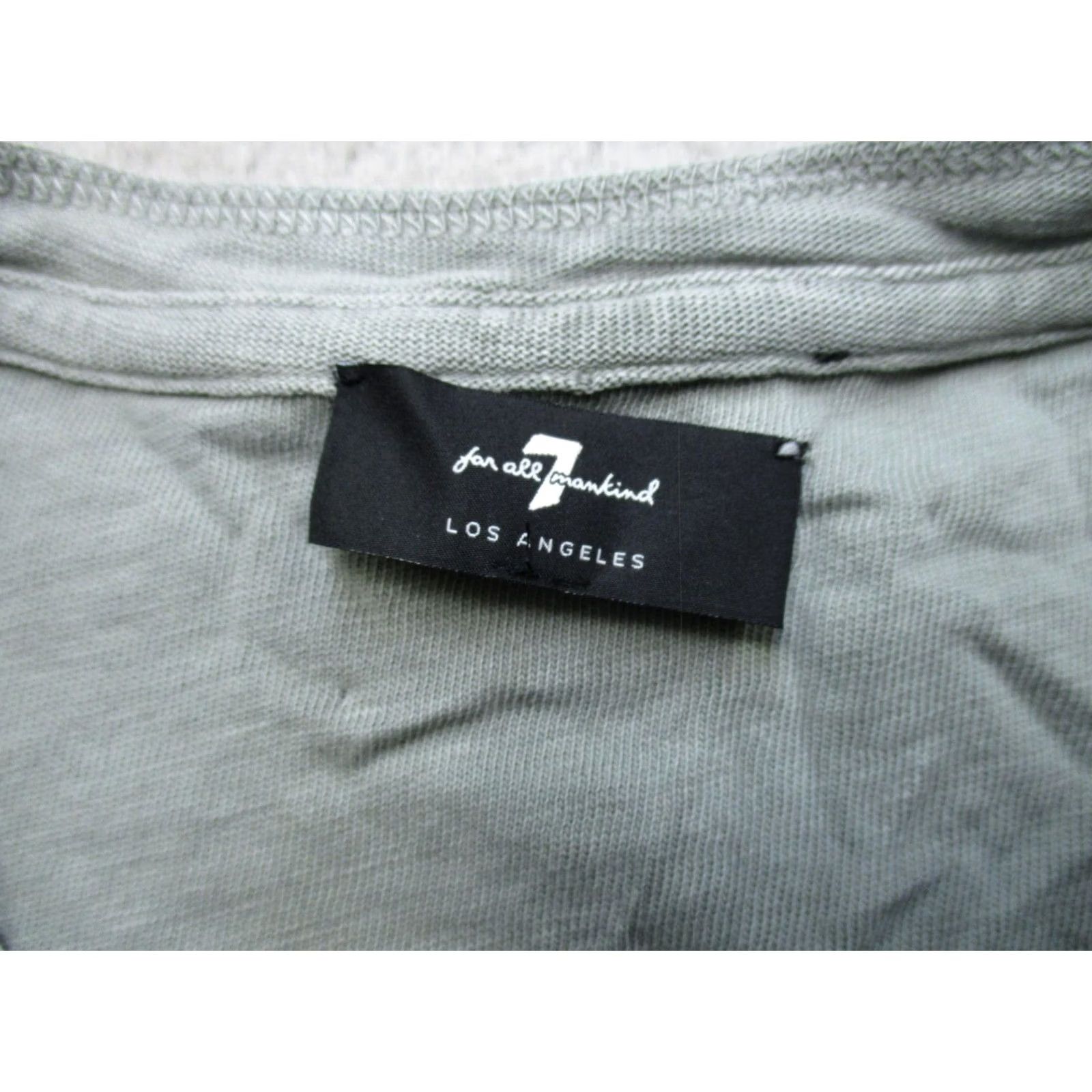 7 For All Mankind 7 For All Mankind Shirt Mens Large Gray Green Long Sleeve Henley Casual Soft Size US M / EU 48-50 / 2 - 4 Thumbnail