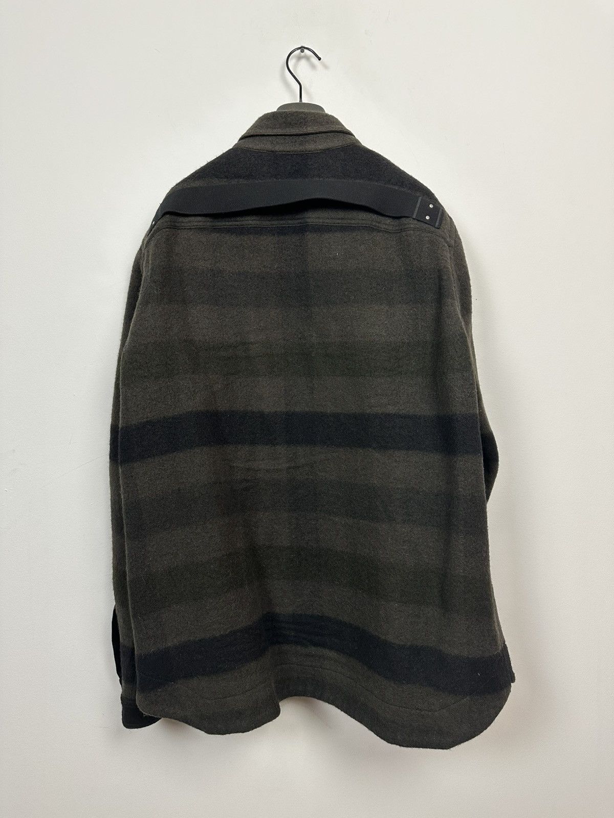 Rick Owens FW23 ‘LUXOR’ Dark Dust Plaid Wool Overshirt Size US L / EU 52-54 / 3 - 4 Thumbnail