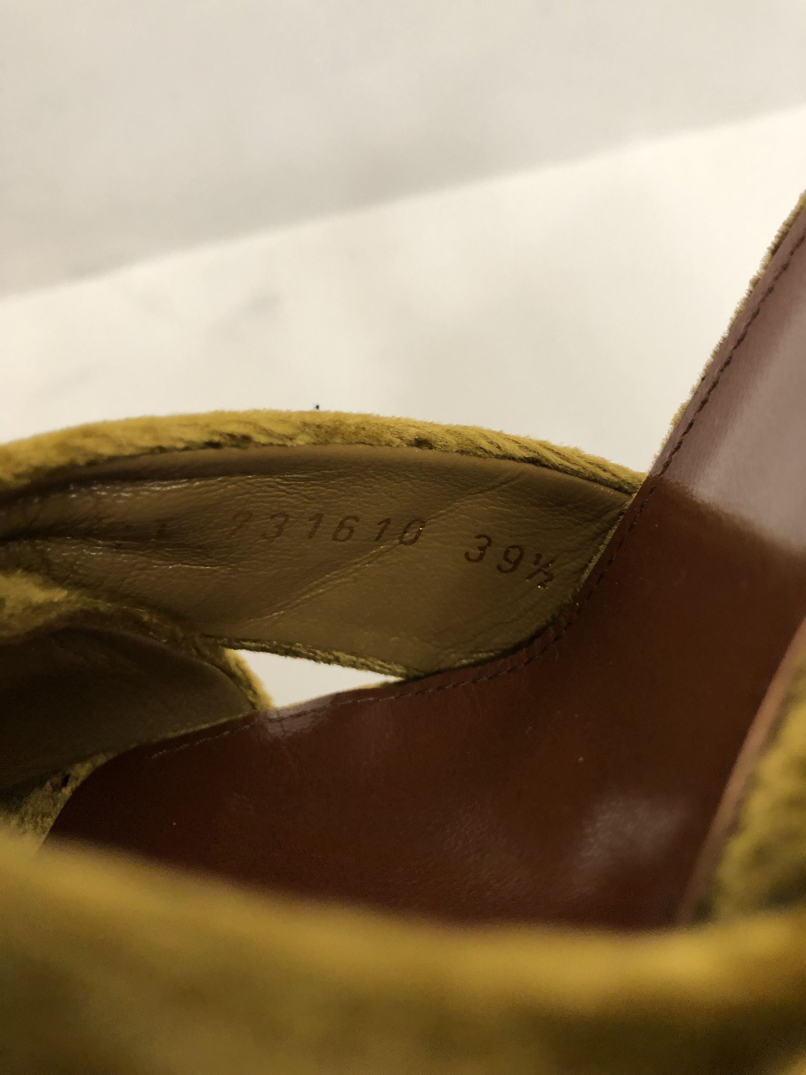 Saint Laurent Paris Saint Laurent Bianca Velvet & Leather Platform Sandals 39.5 Size US 8.5 / IT 38.5 - 18 Thumbnail