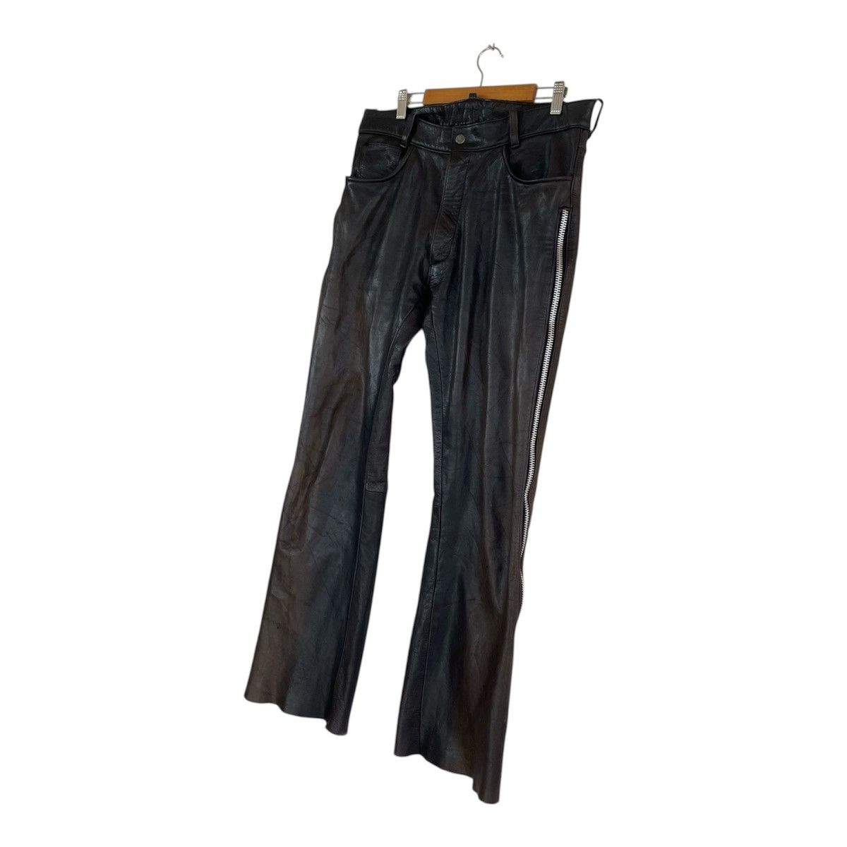 Kadoya B's Leather x Corin Tokyo "Bikers" Side Zip Flare Cowhide Size US 32 / EU 48 - 2 Thumbnail