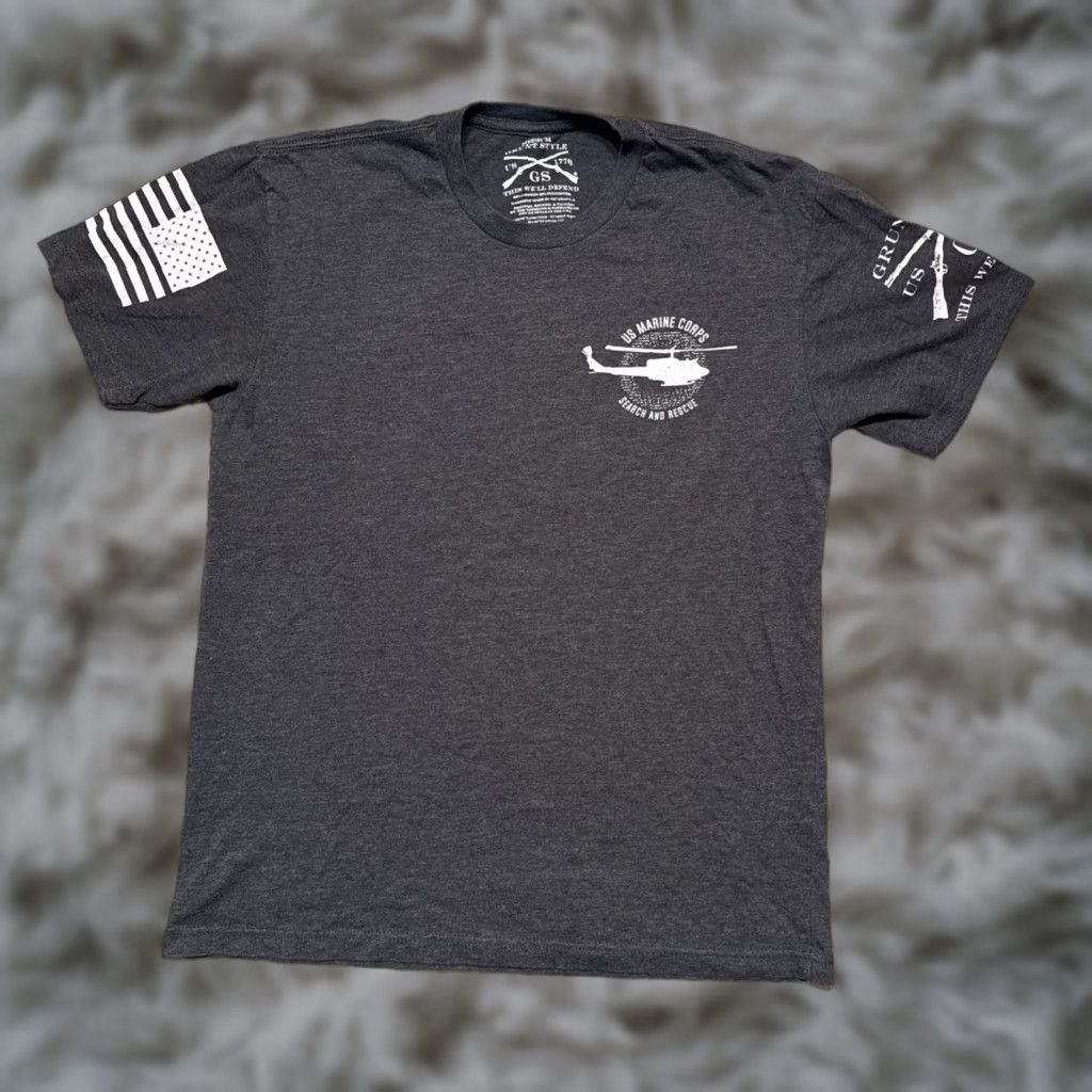 Vintage **Marine Corps Search & Rescue Grunt Style Mens T-Shirt M Gray** User: Marine Corps Search & Rescue Grunt Style Mens T-Shirt M Gray Size US M / EU 48-50 / 2 - 1 Thumbnail