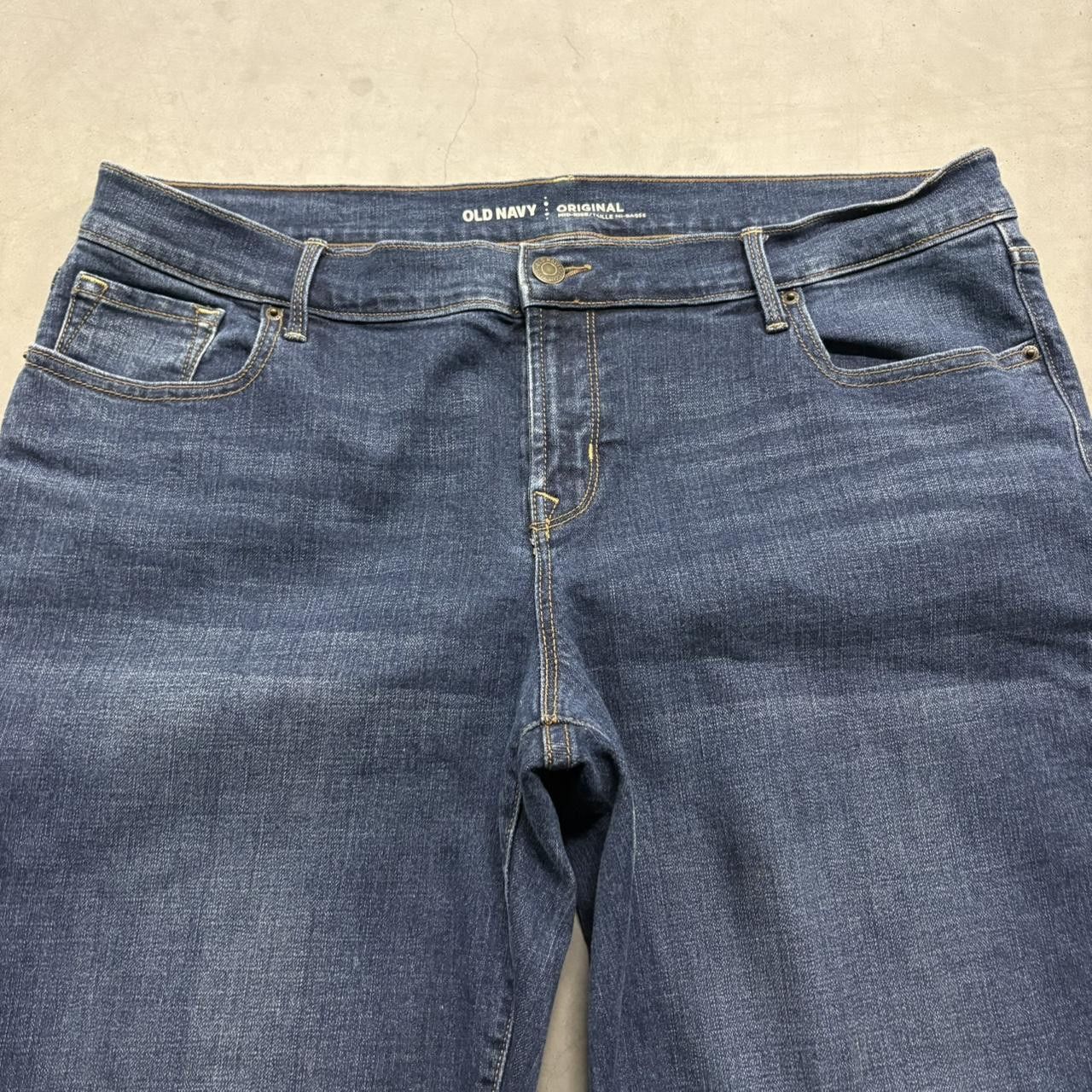 Old Navy Crazy Vintage Y2K/2000s Baggy Old Navy Flare Bootcut Dark Wash Denim Jeans! Size US 36 / EU 52 - 3 Thumbnail