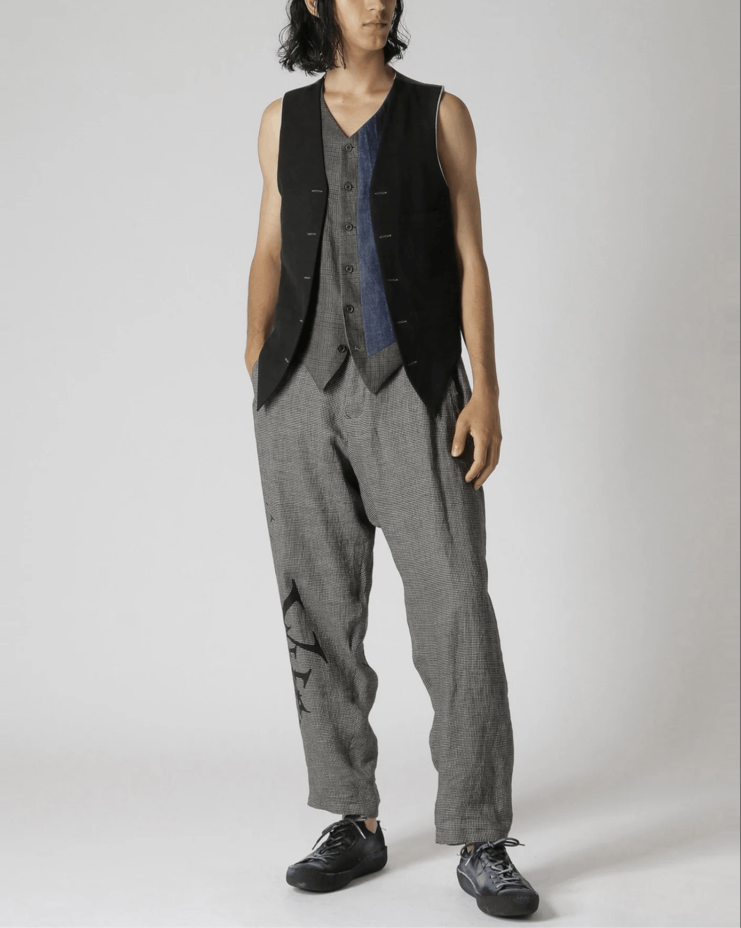 Yohji Yamamoto Yohji Yamamoto Pour Homme - Double Layered Switching Vest Size US L / EU 52-54 / 3 - 7 Thumbnail