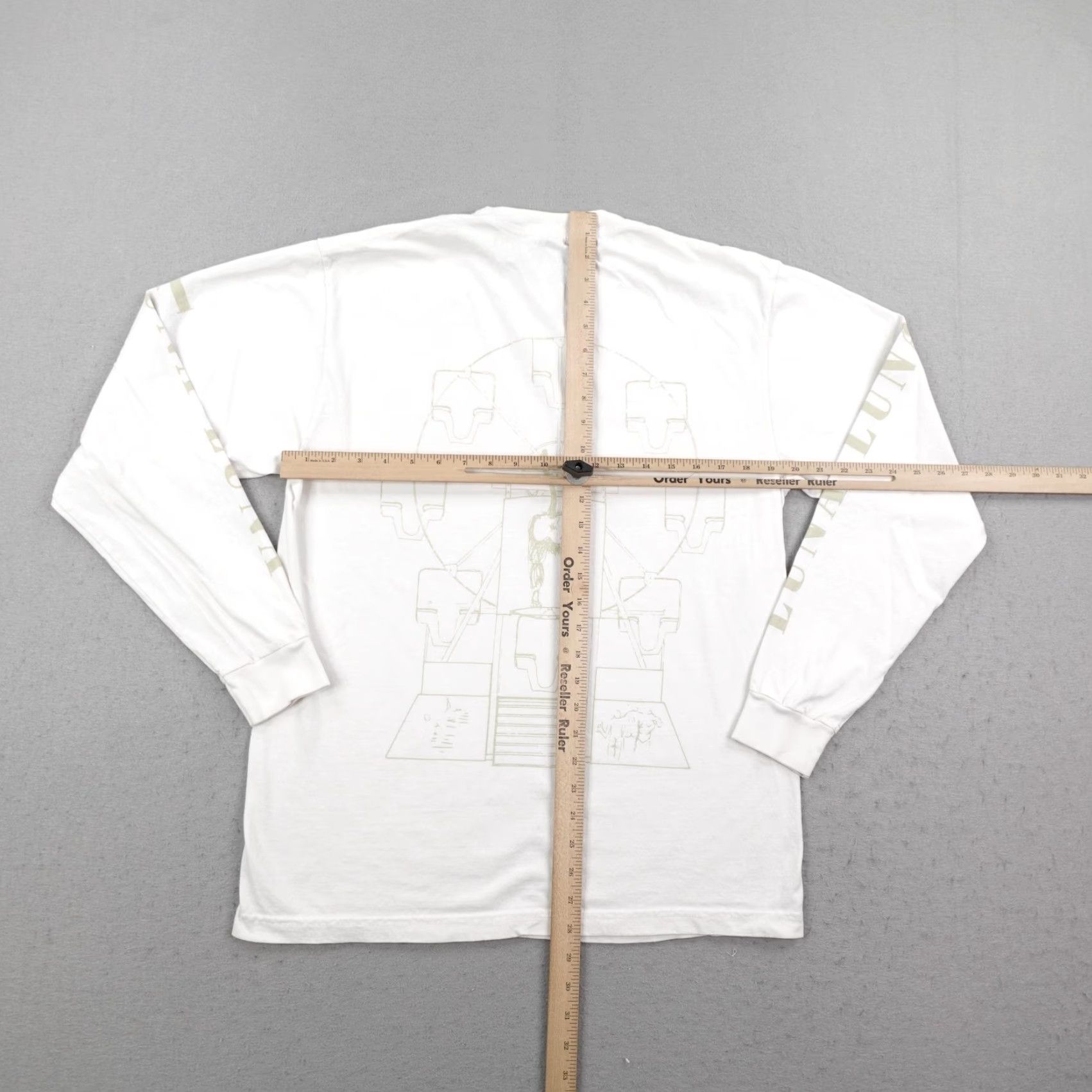 Vintage Jean Michel Basquiat Shirt Mens Medium White Luna Luna Artist Long Sleeve Tee Size US M / EU 48-50 / 2 - 6 Thumbnail
