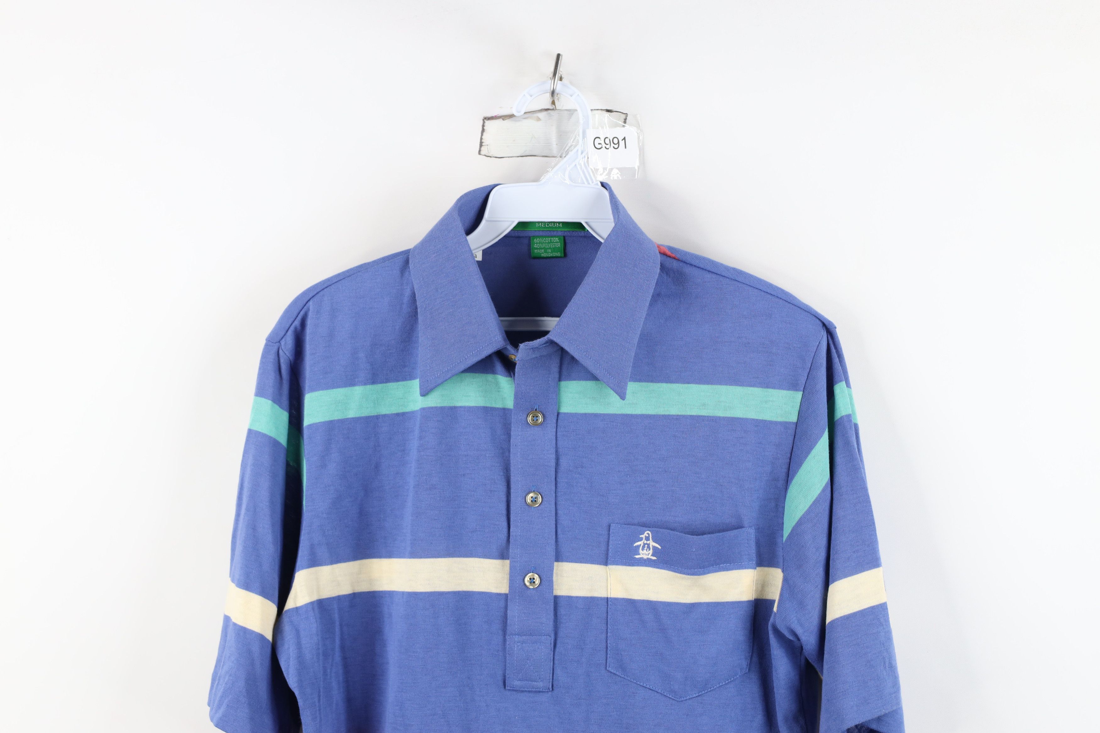 Vintage Vintage 70s Streetwear Striped Knit Collared Golf Polo Shirt Size US M / EU 48-50 / 2 - 2 Thumbnail