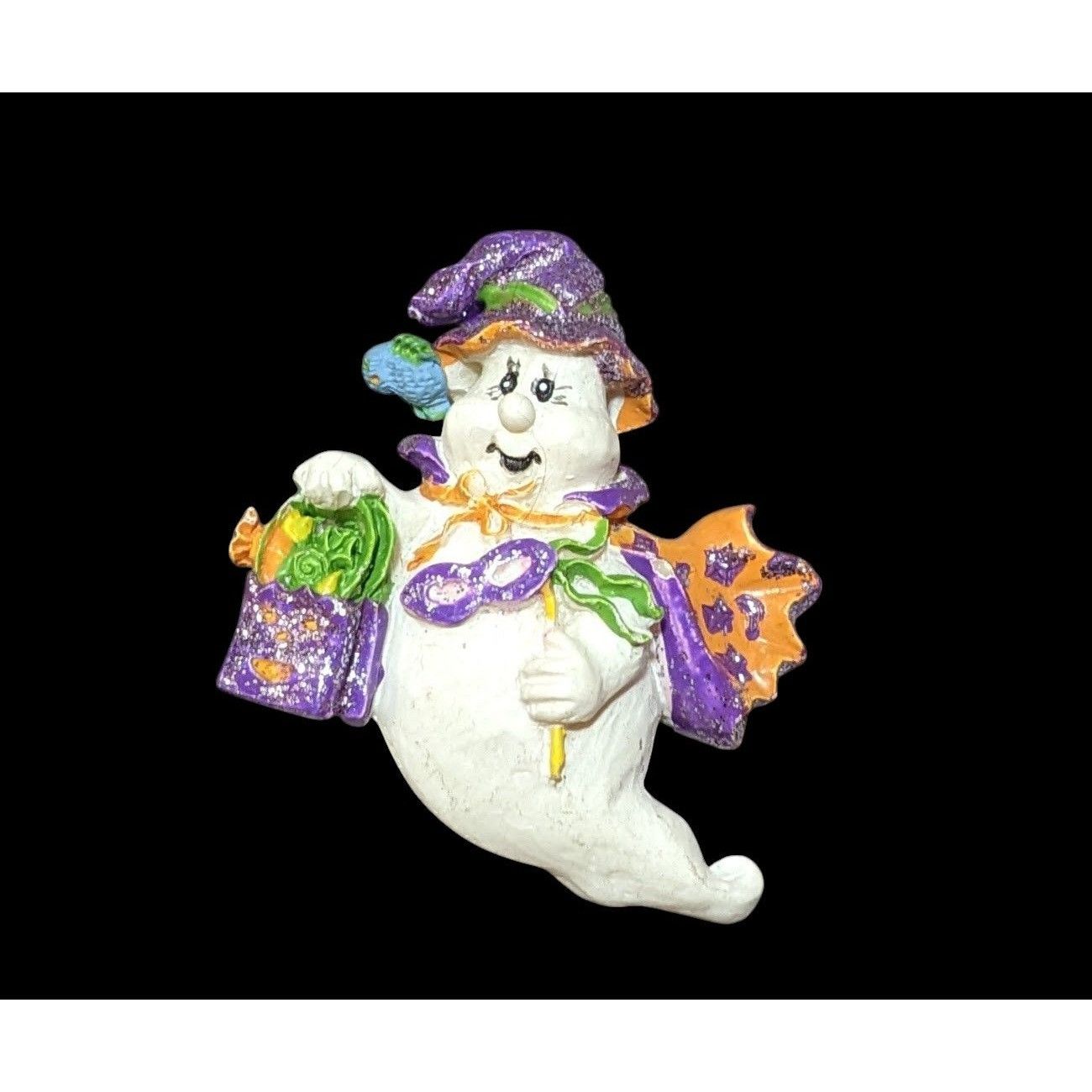 Other Vintage Wood Look Trick Or Treating Ghost Brooch Size ONE SIZE - 1 Thumbnail