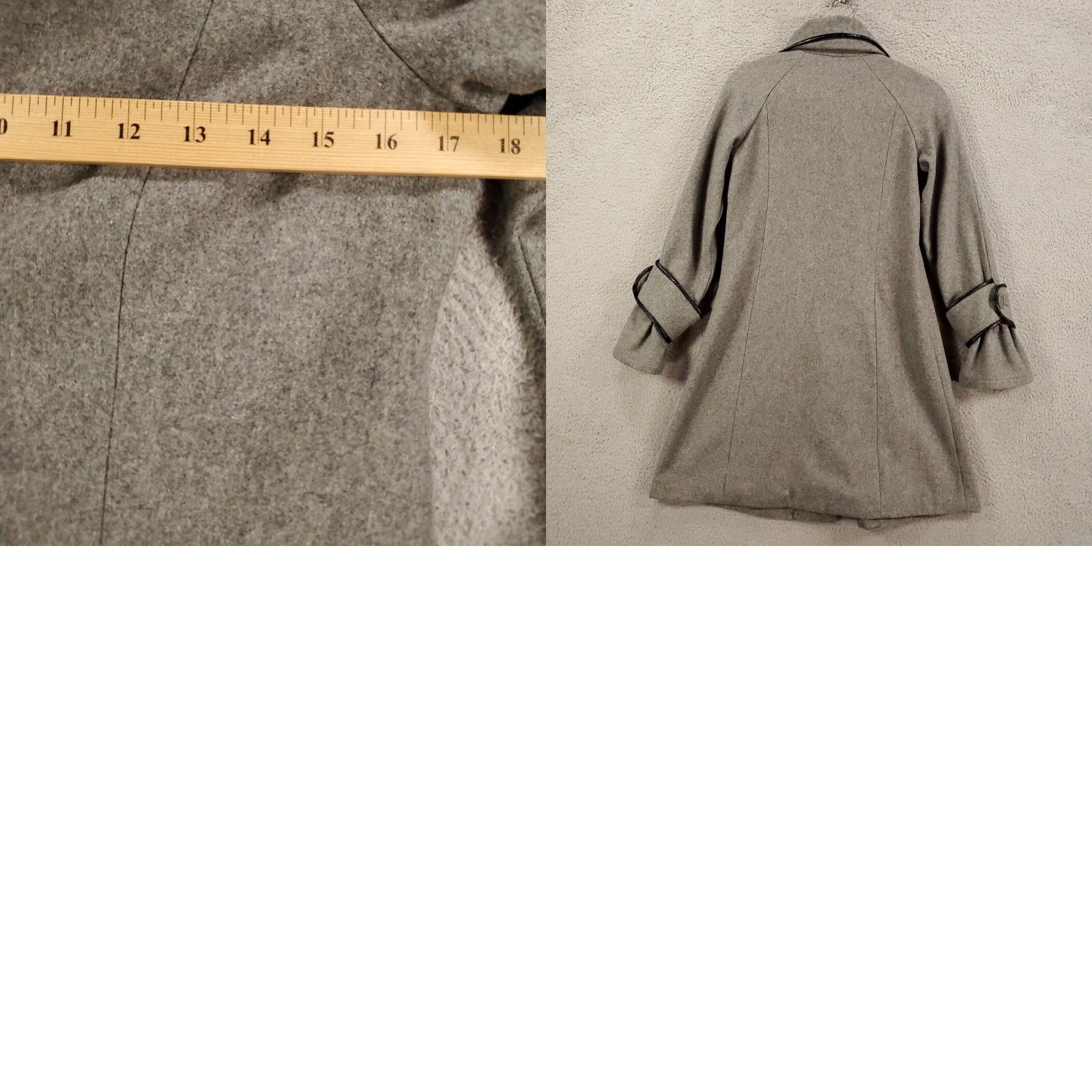 BB Dakota Womens BB Dakota Wool Blend Jacket Gray Long Longline Coat Lined Size Small Basic Jacket Pockets Collared Size S / US 4 / IT 40 - 8 Thumbnail
