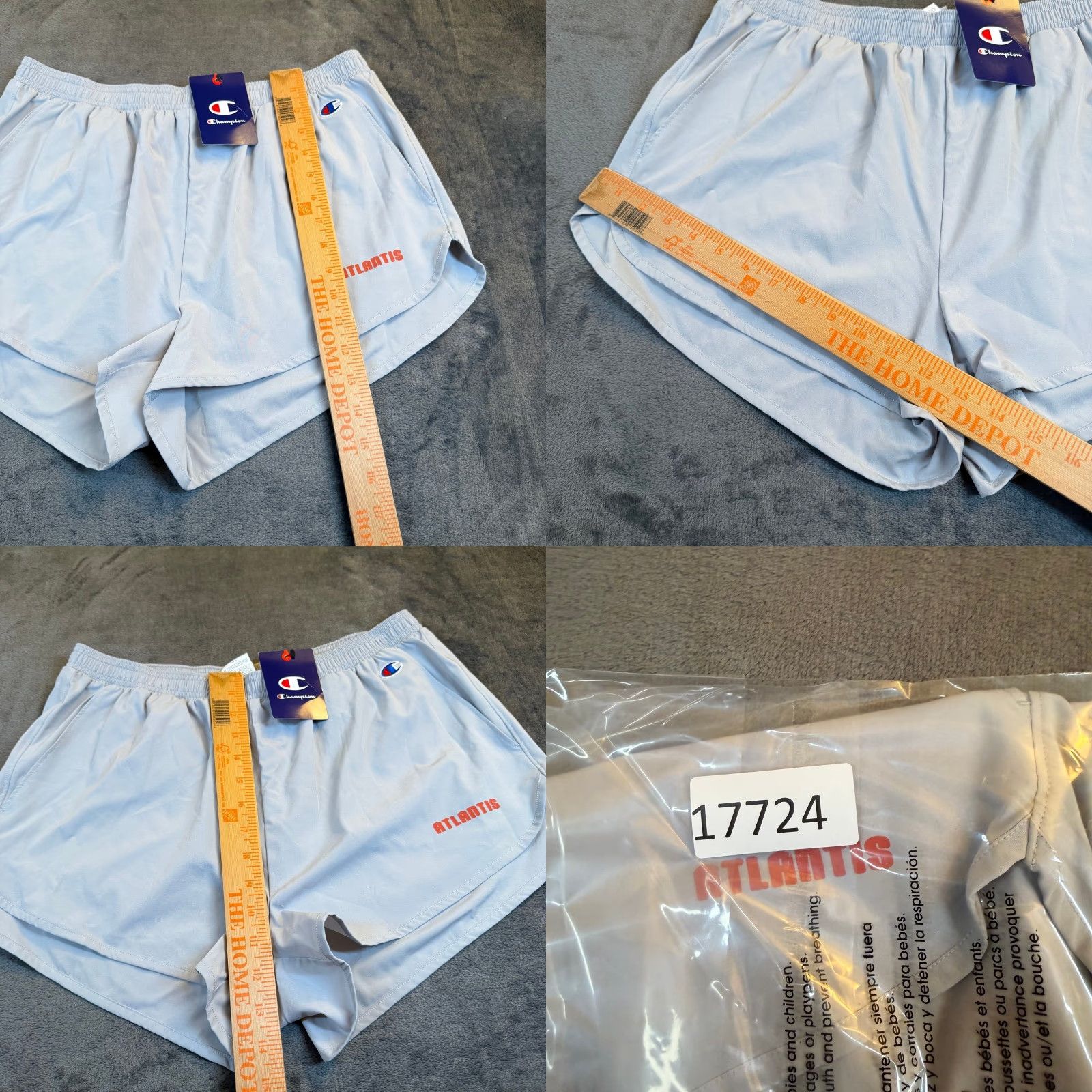 Champion Champion Atlantis Athletic Shorts Womens Medium Gray Dolphin Hem NWT Size 32" / US 10 / IT 46 - 8 Thumbnail